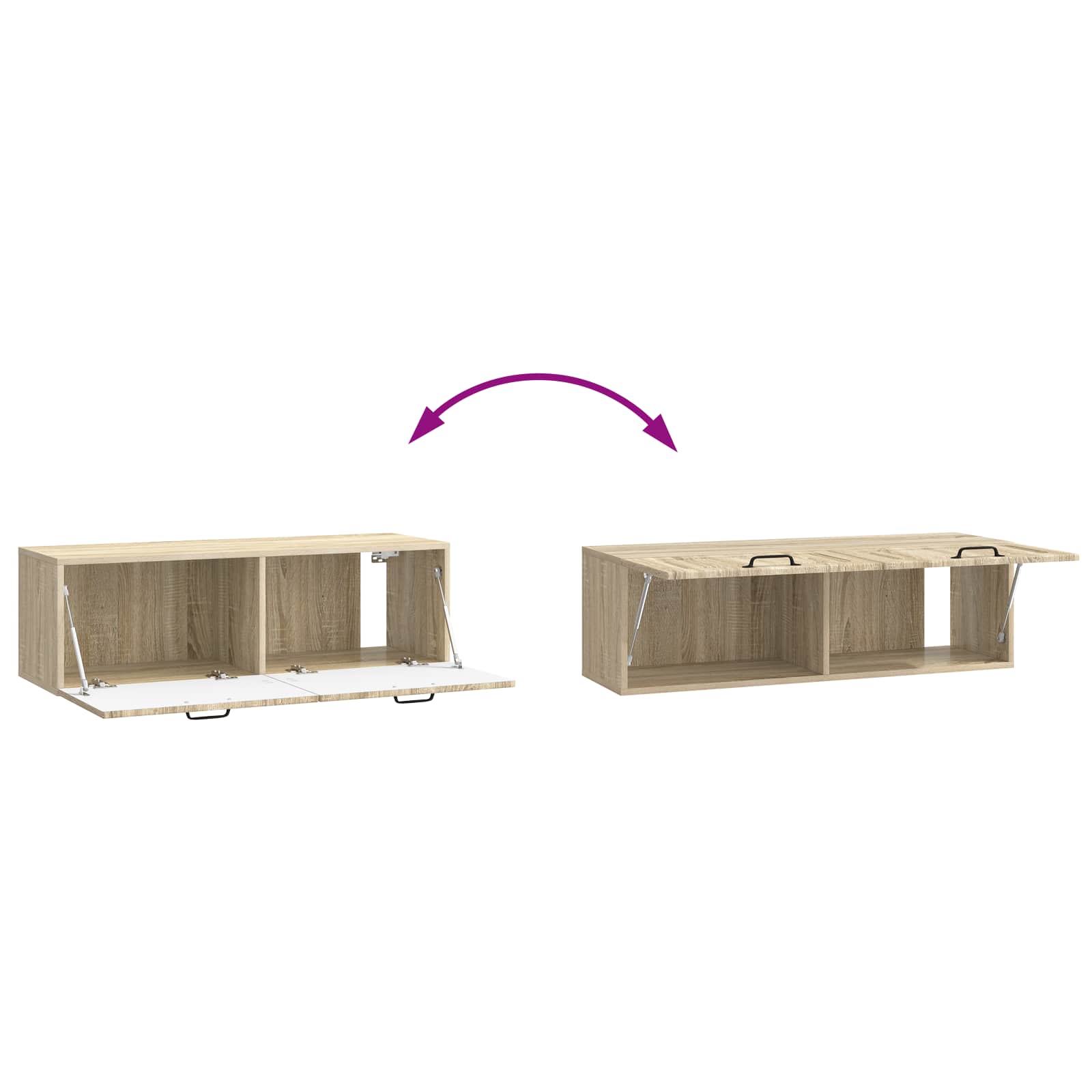 TV ormar za zid Hrast sonoma 98 x 31 x 30 cm Konstruirano drvo