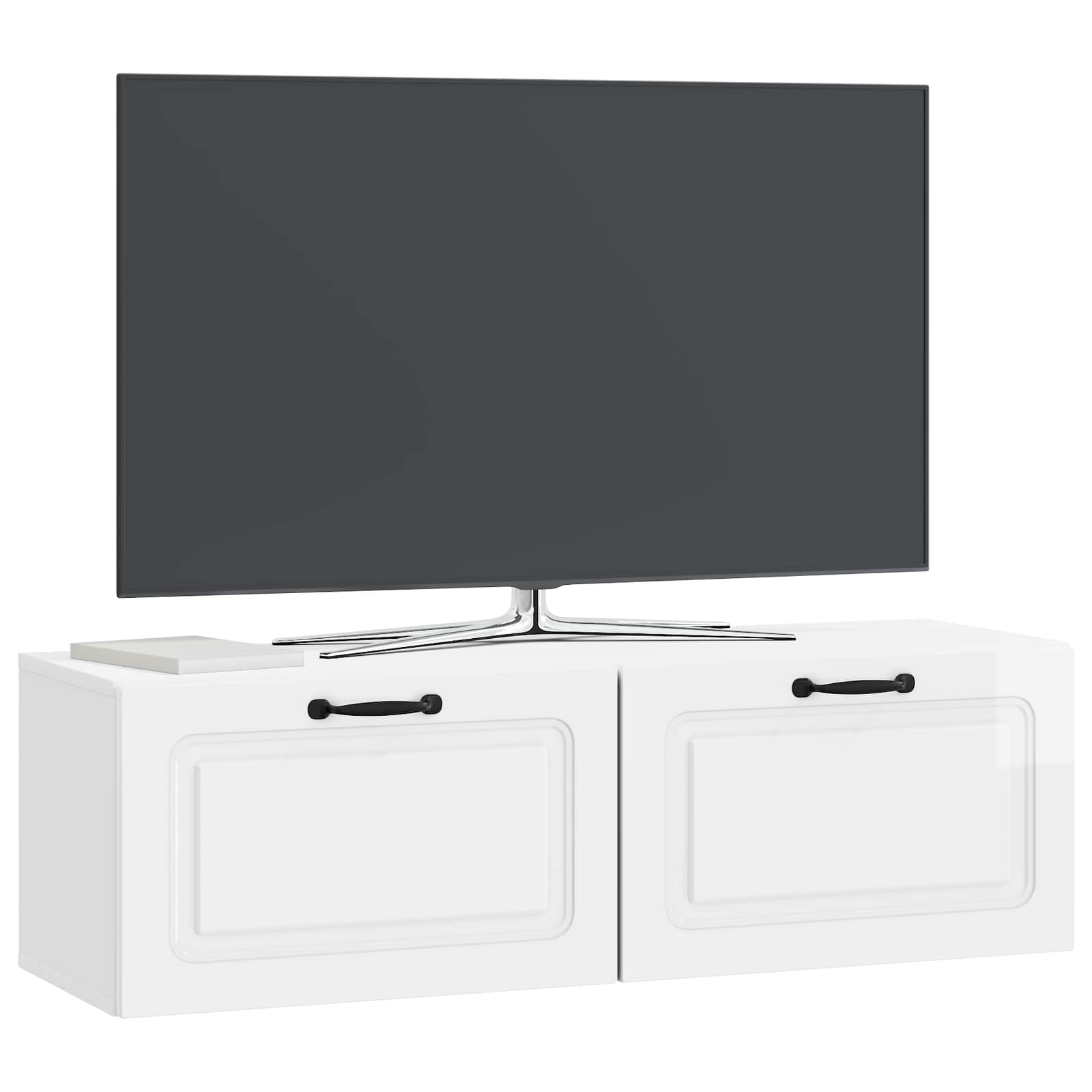 TV ormar za zid Zidne Bijela visokog sjaja 98 x 31 x 30 cm
