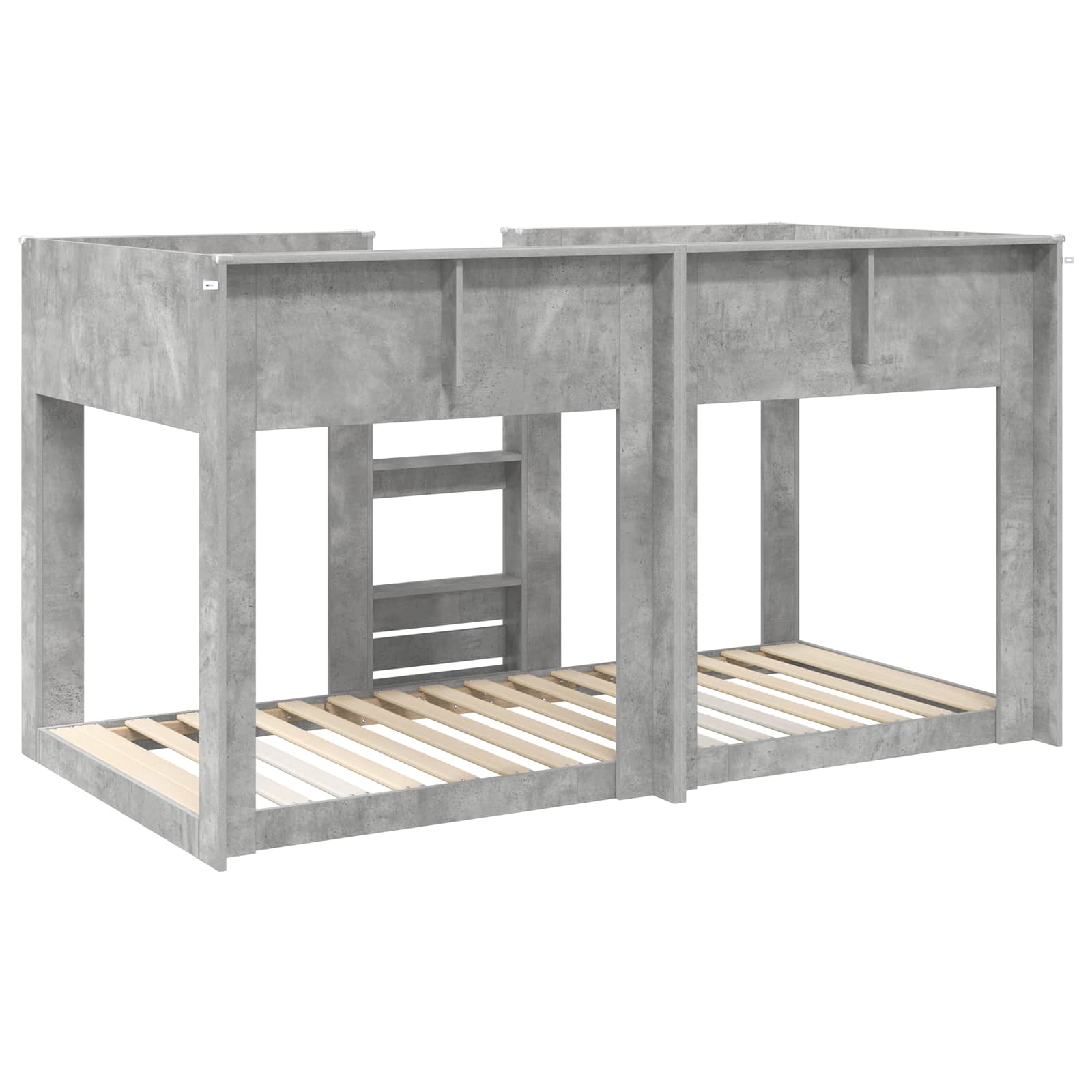 Krevet na kat za djecu Betonski sivi 90 x 200 cm
