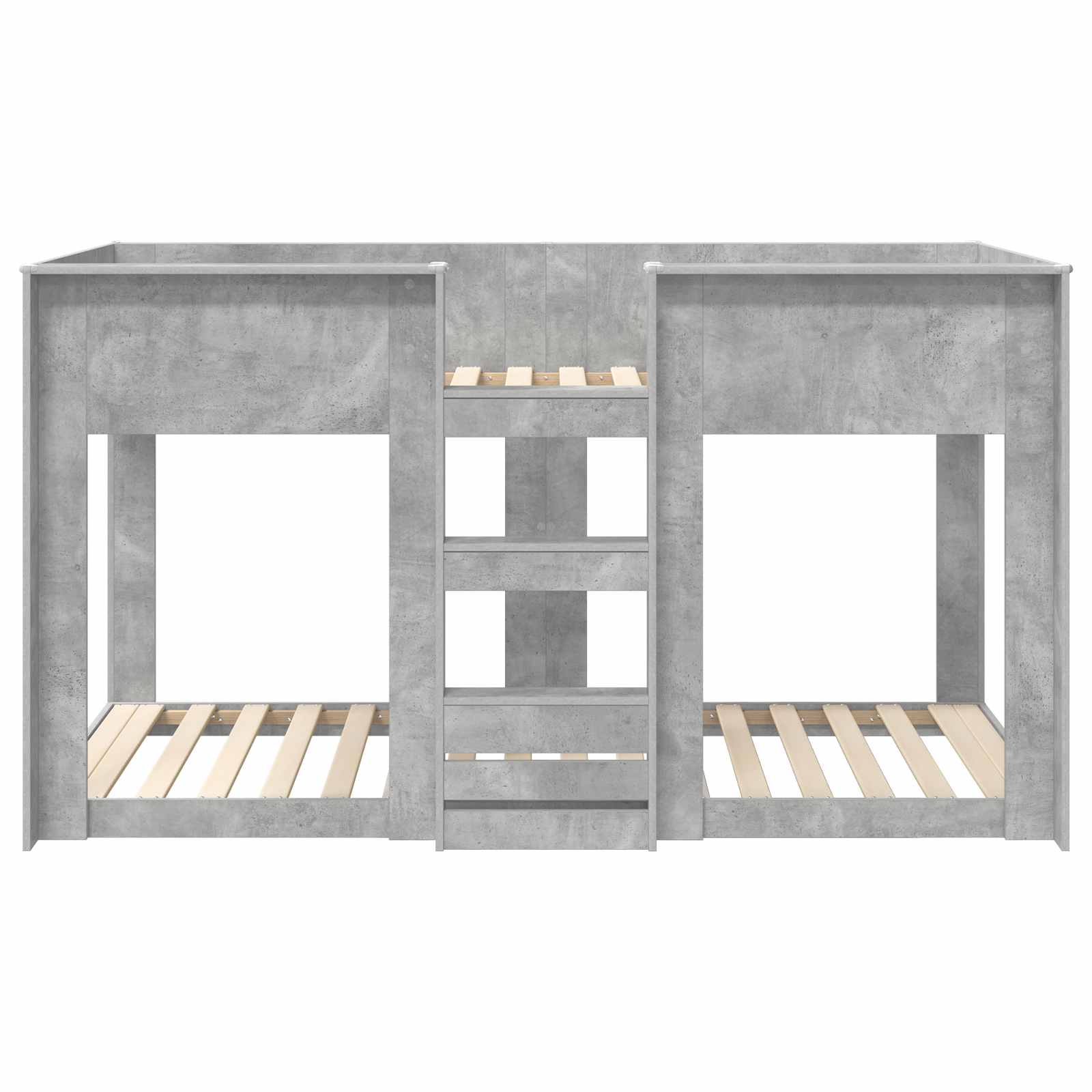Krevet na kat za djecu Betonski sivi 100 x 200 cm