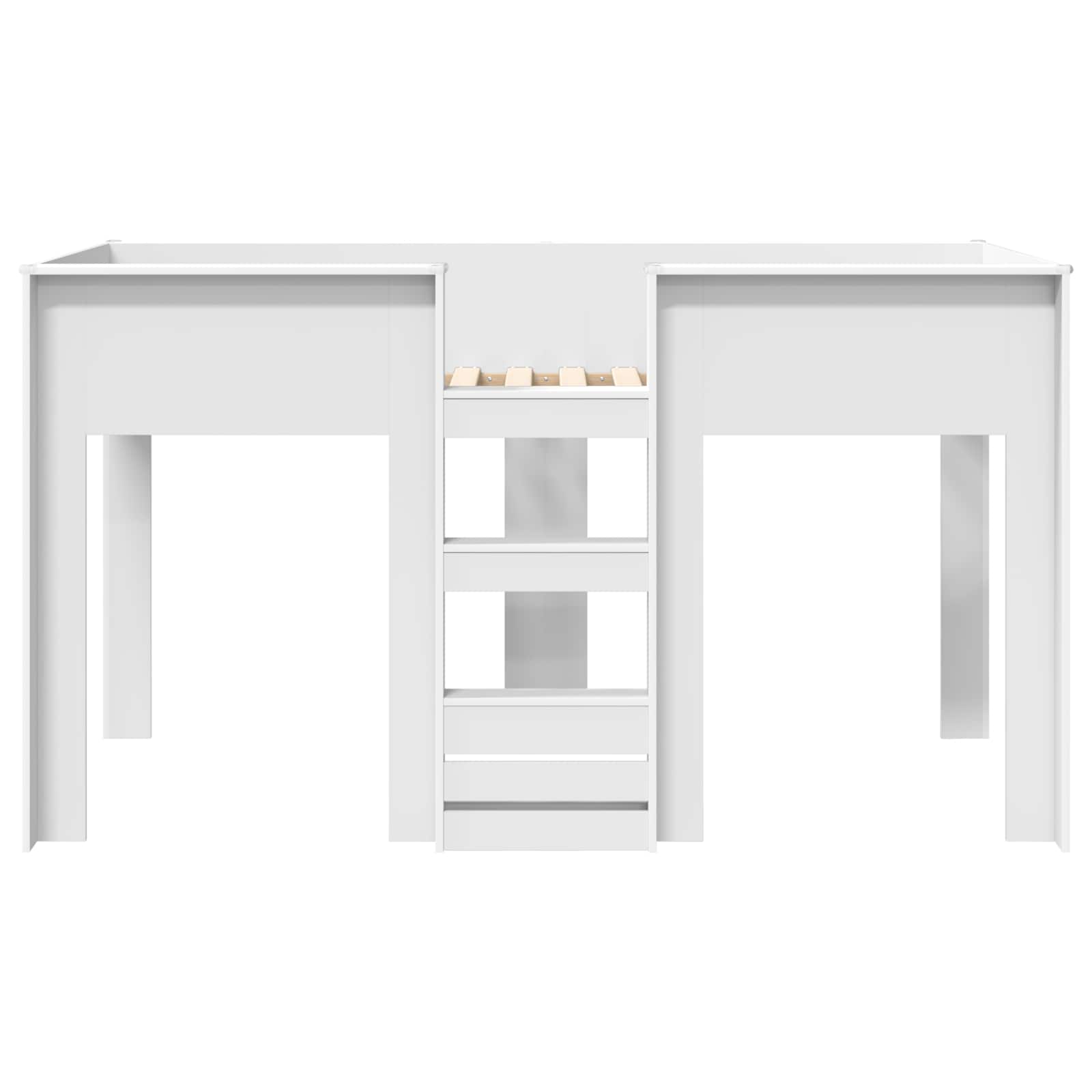 Krevet na kat za djecu Bijelo 90 x 190 cm Konstruirano drvo