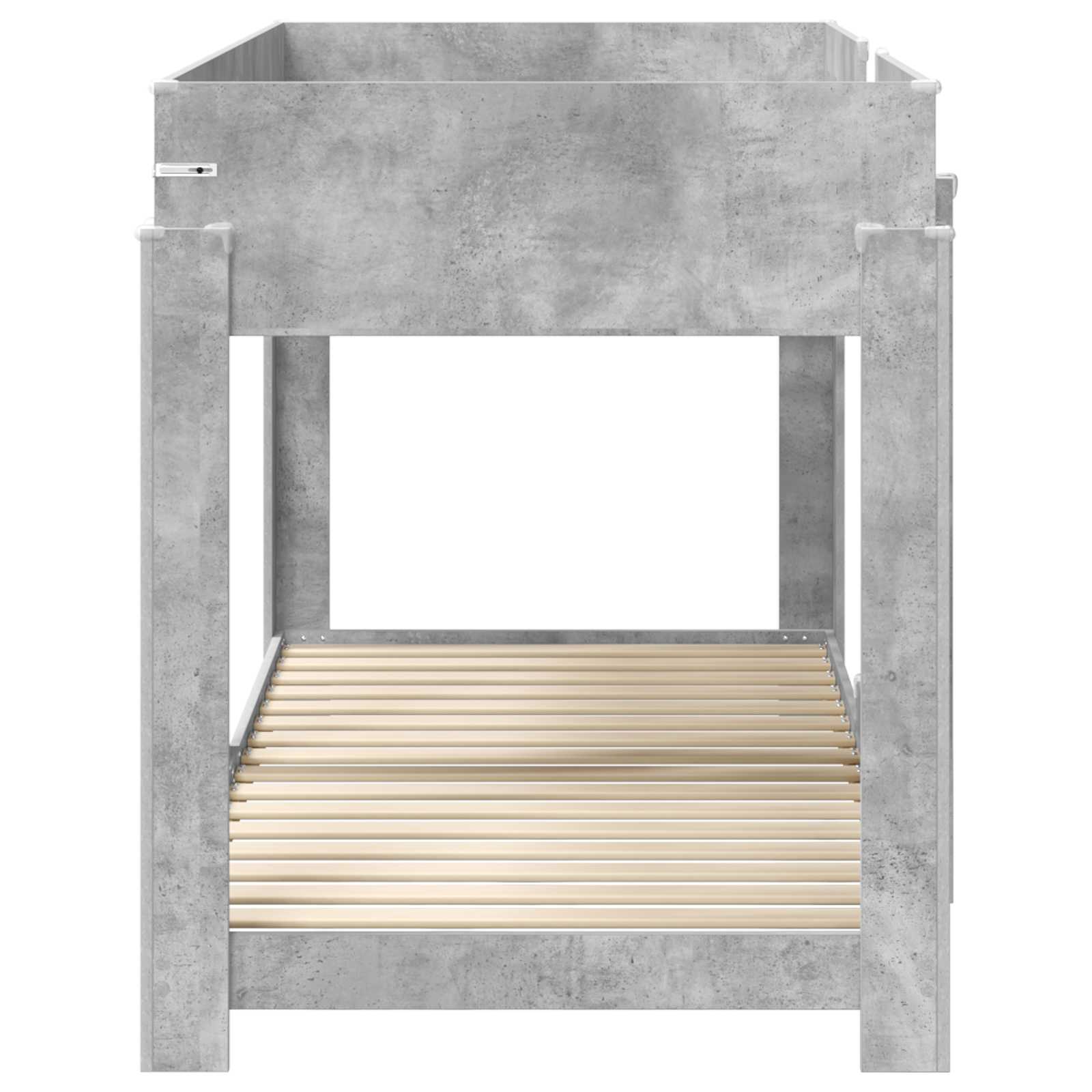 Krevet na kat za djecu Betonski sivi 100 x 200 cm