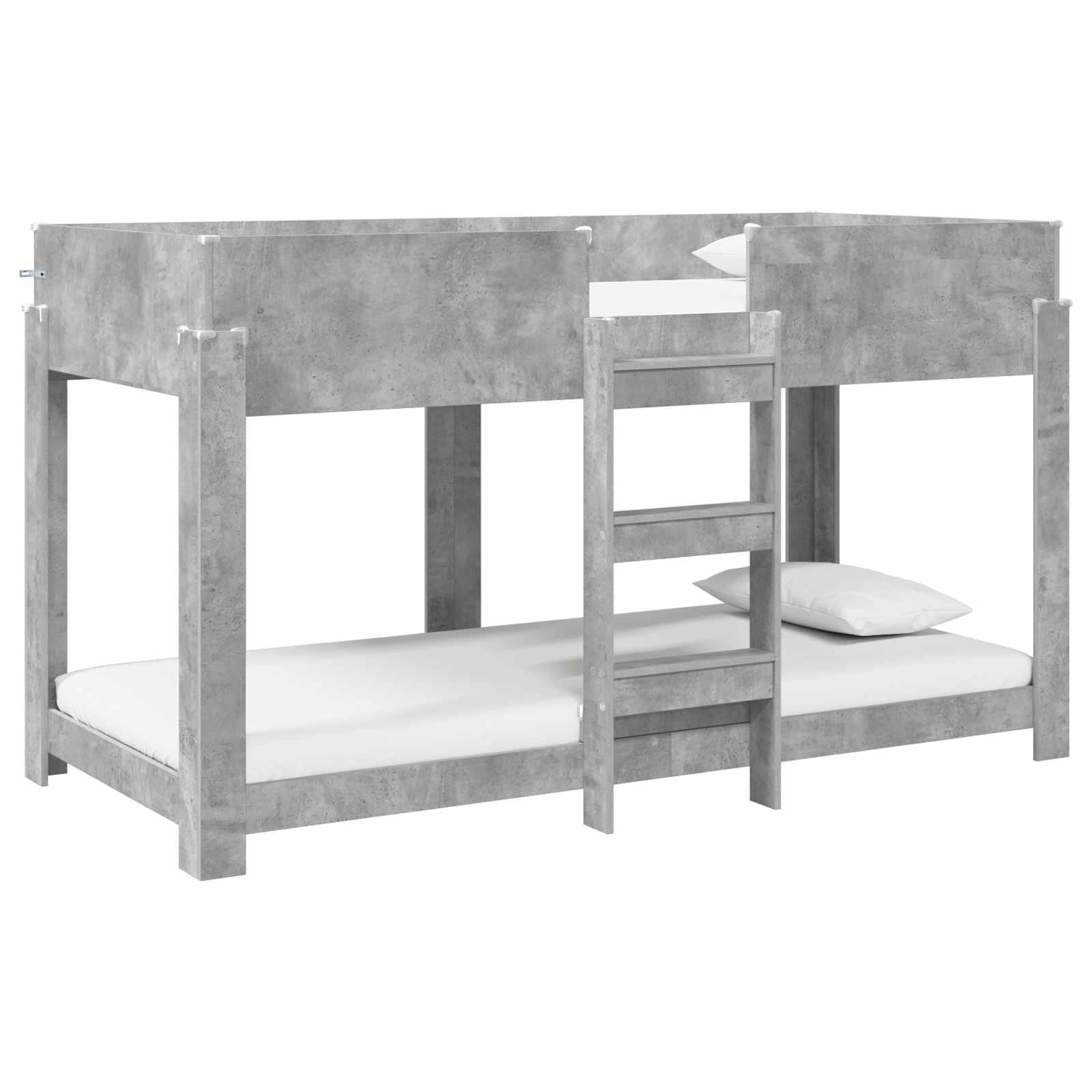 Krevet na kat za djecu Betonski sivi 90 x 190 cm