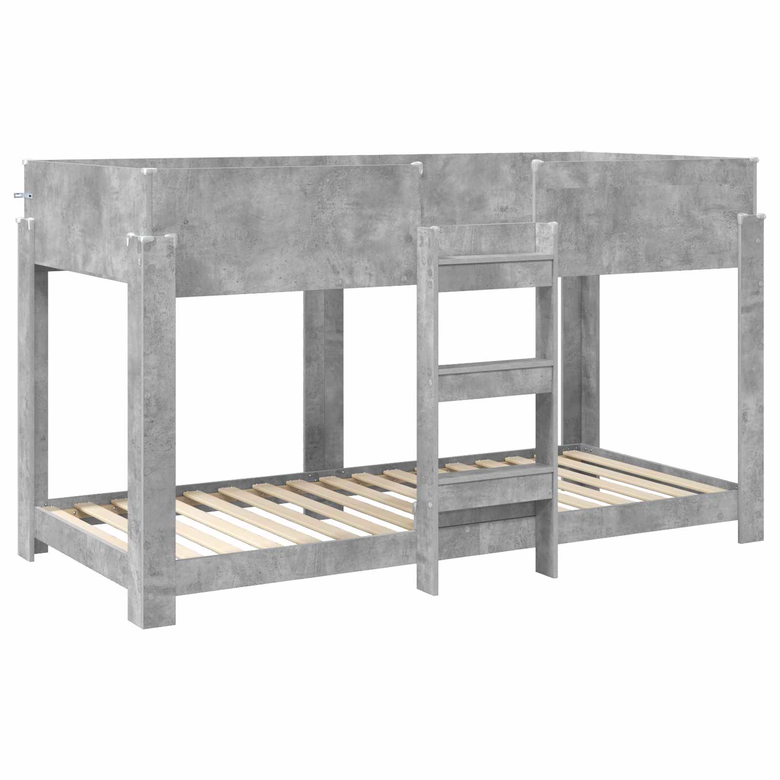 Krevet na kat za djecu Betonski sivi 90 x 190 cm