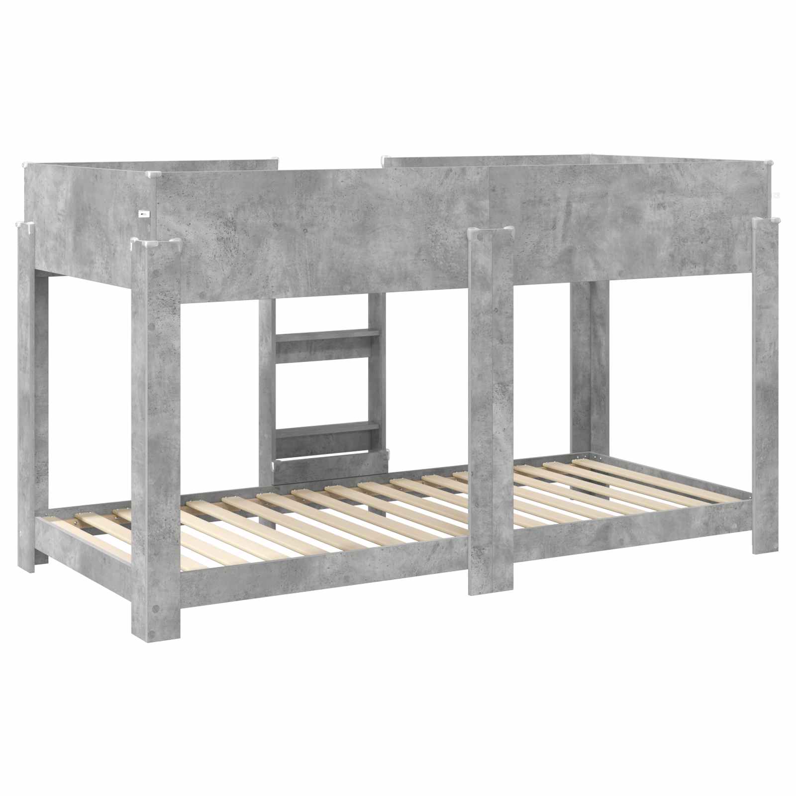 Krevet na kat za djecu Betonski sivi 90 x 190 cm