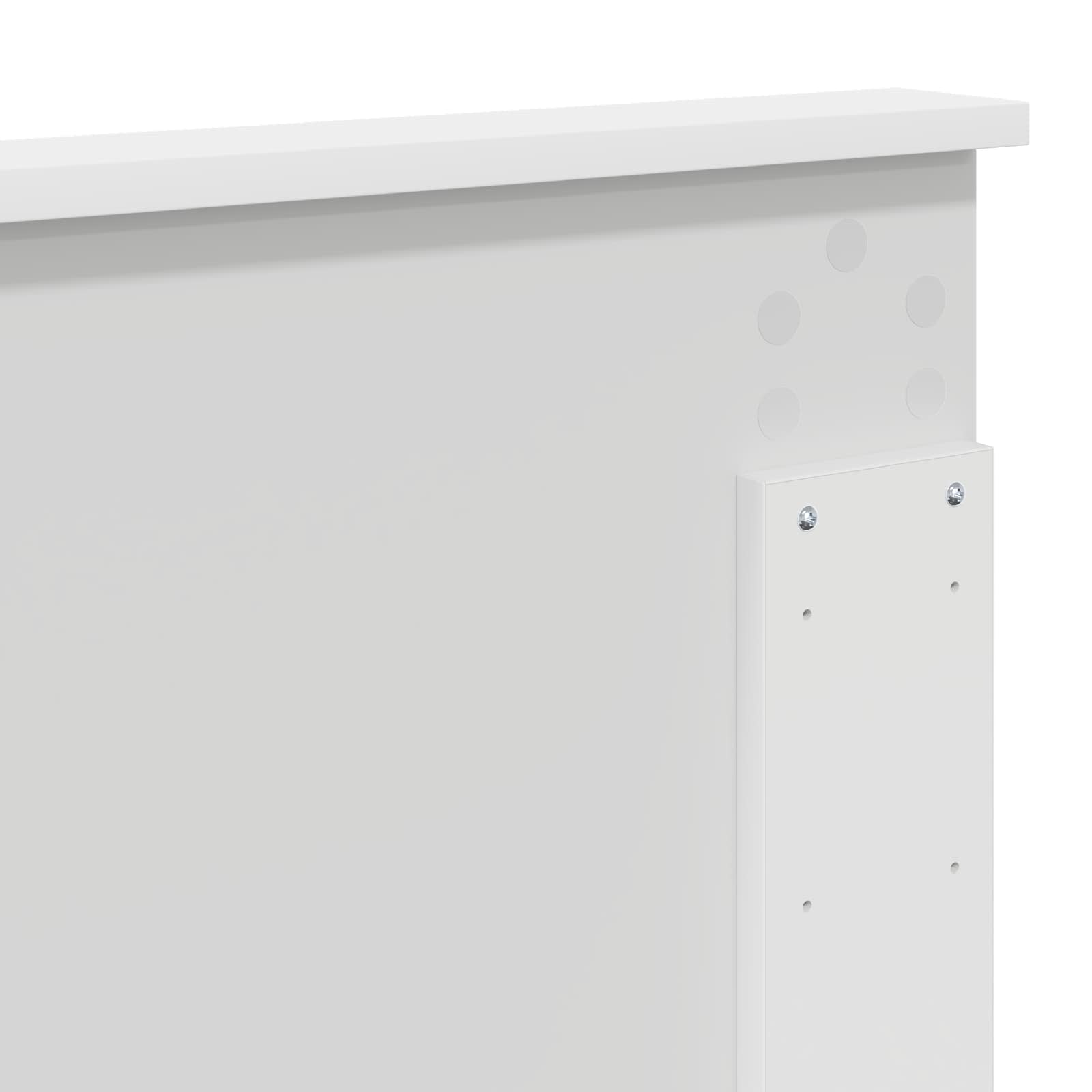 Krevetna konstrukcija Bijelo 140 x 200 cm Čvrsto borovo drvo