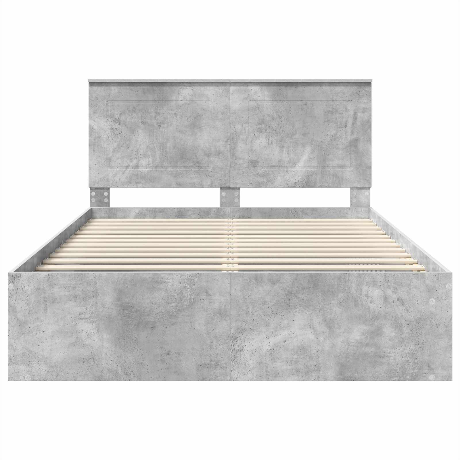 Krevetna konstrukcija Beton 140 x 200 cm Čvrsto borovo drvo