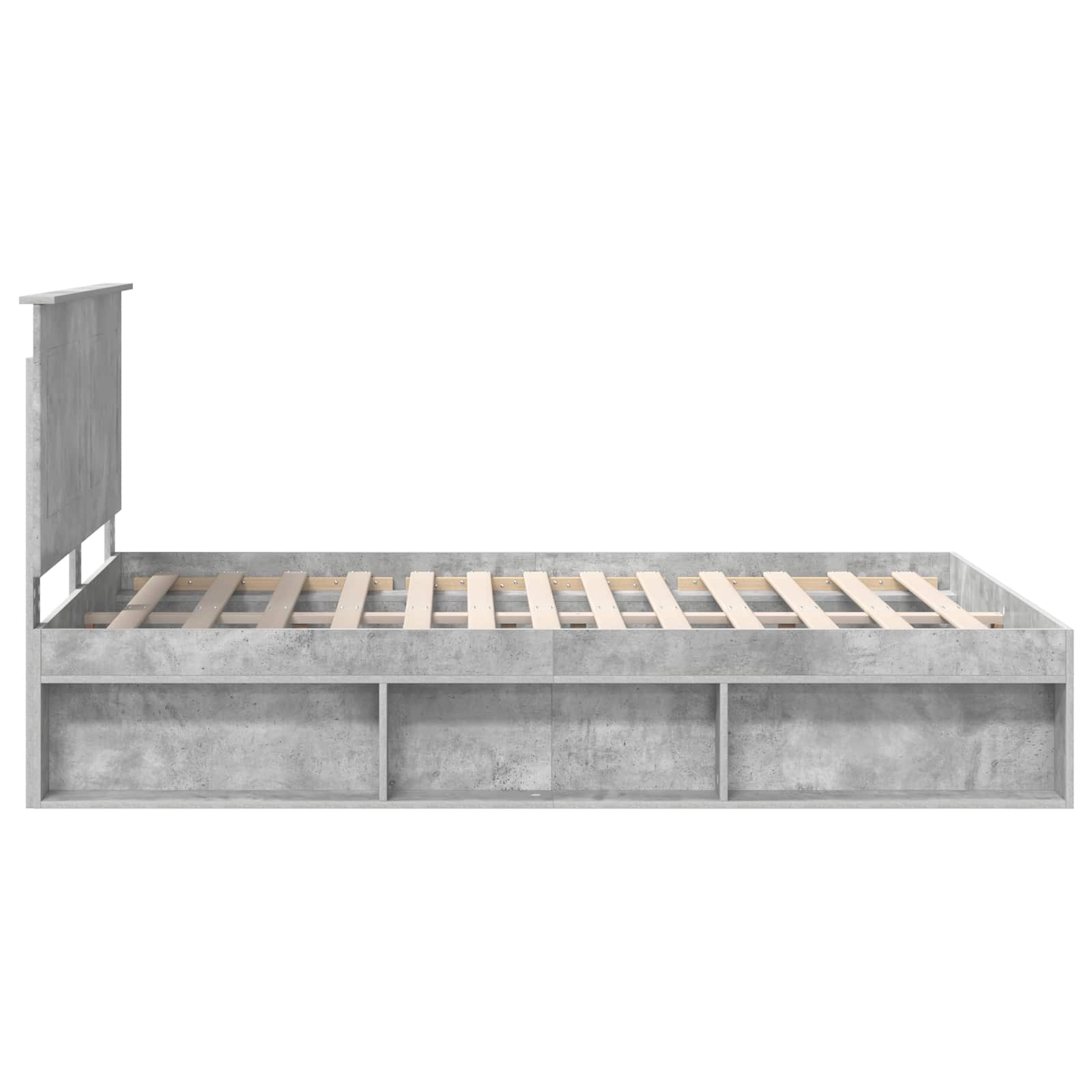 Krevetna konstrukcija Beton 140 x 200 cm Čvrsto borovo drvo