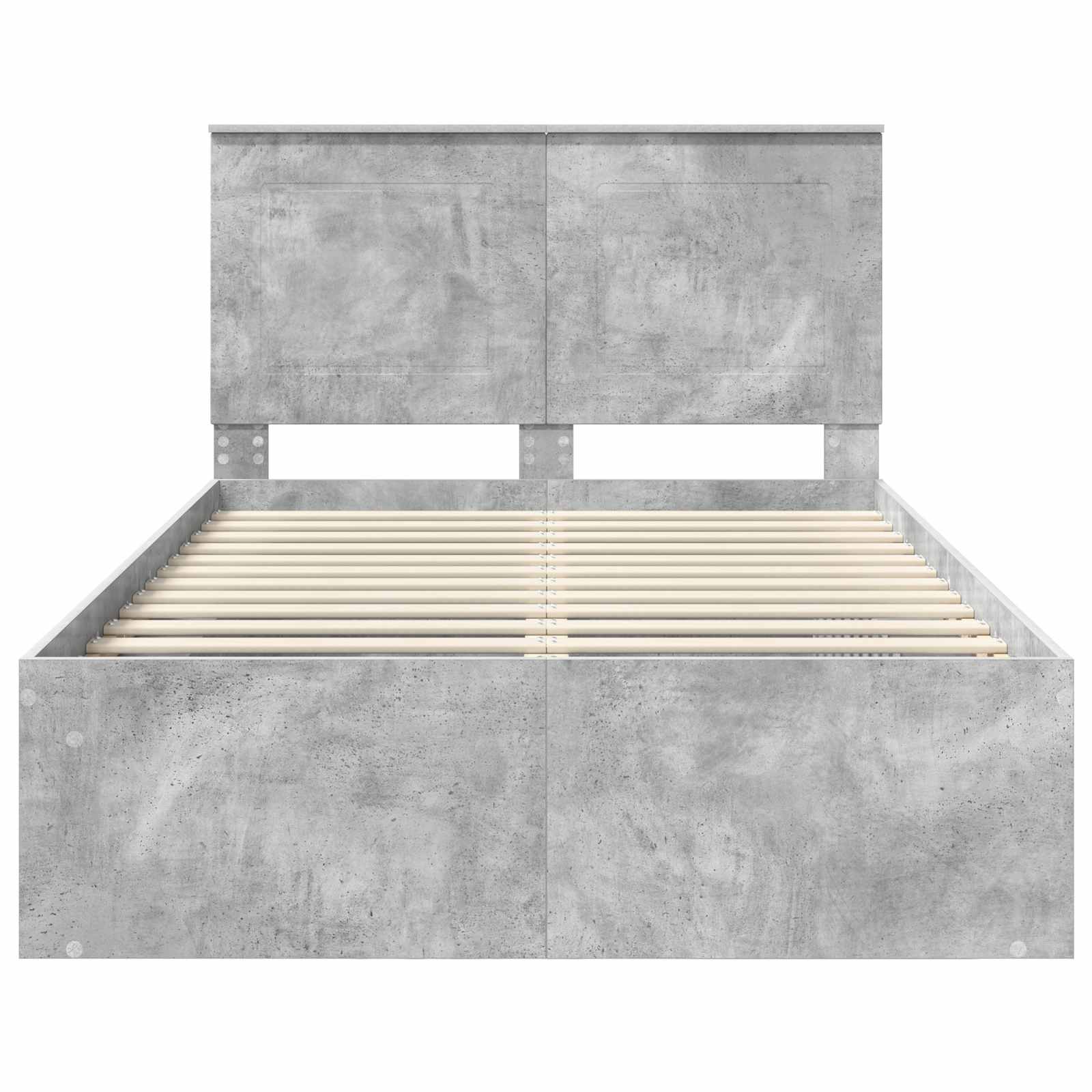 Krevetna konstrukcija s uzglavljem Betonska siva 135 x 190 cm