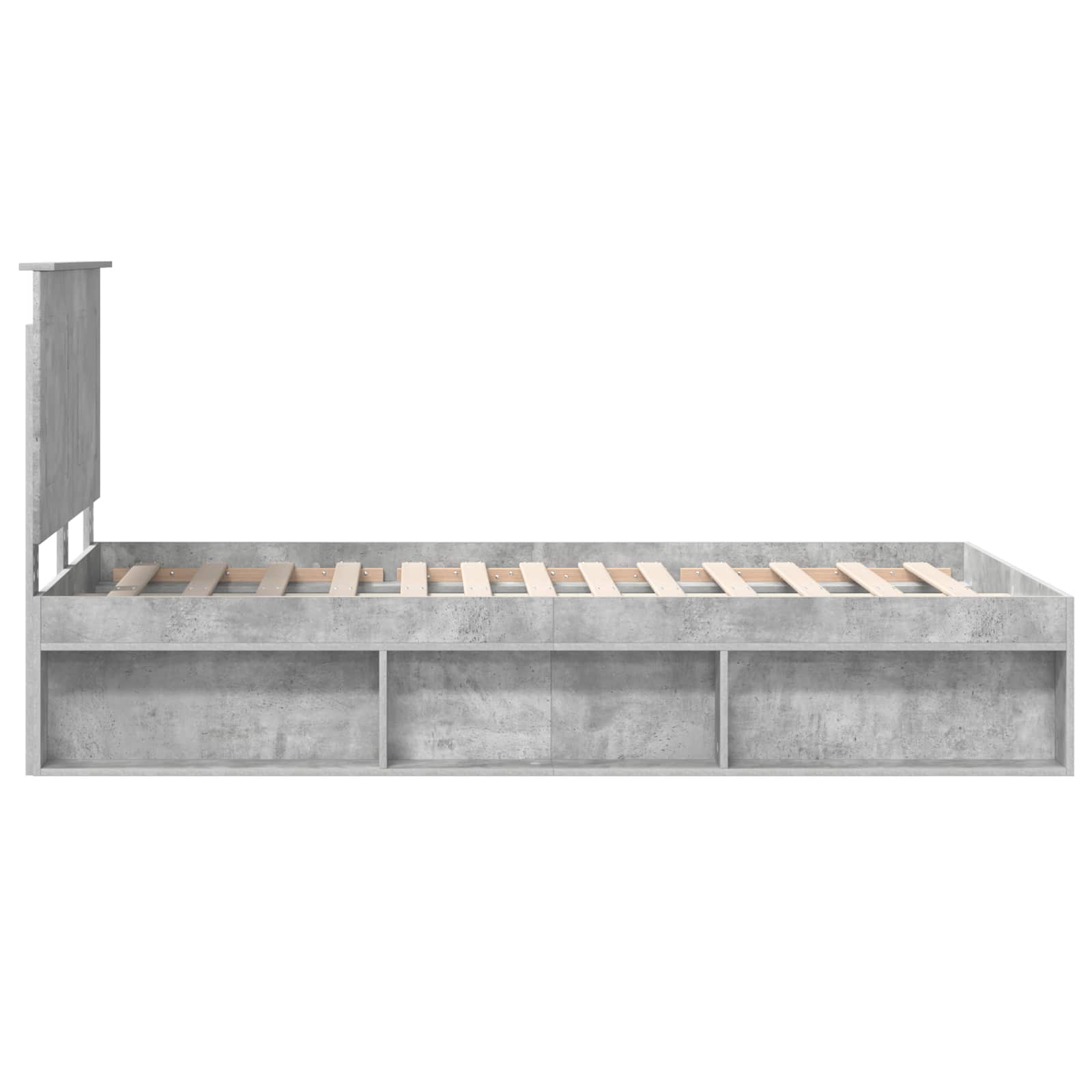 Krevetna konstrukcija Beton 120 x 200 cm Čvrsto borovo drvo
