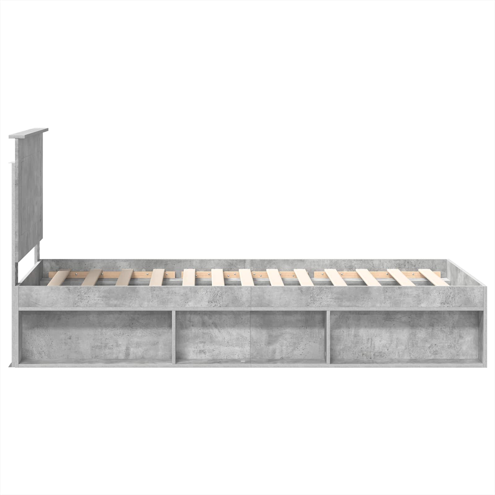 Krevetna konstrukcija s uzglavljem Betonska siva 100 x 200 cm
