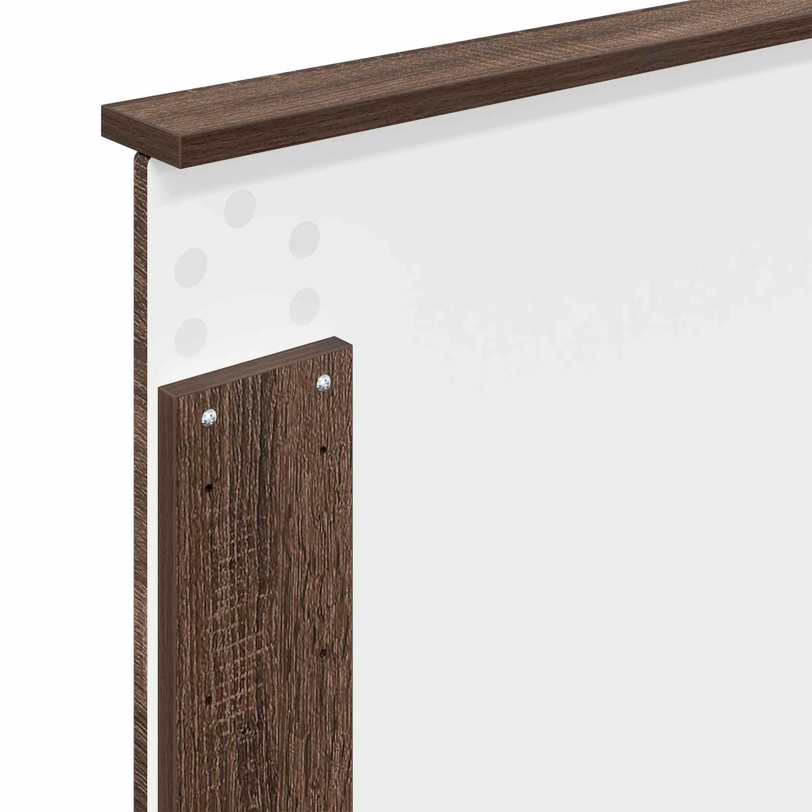 Krevetna konstrukcija s uzglavljem Smeđi hrast 100 x 200 cm