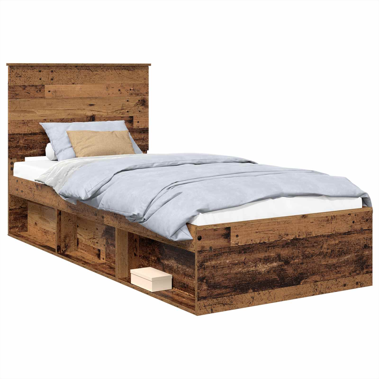 Krevetna konstrukcija Staro drvo 90 x 190 cm Čvrsto borovo drvo