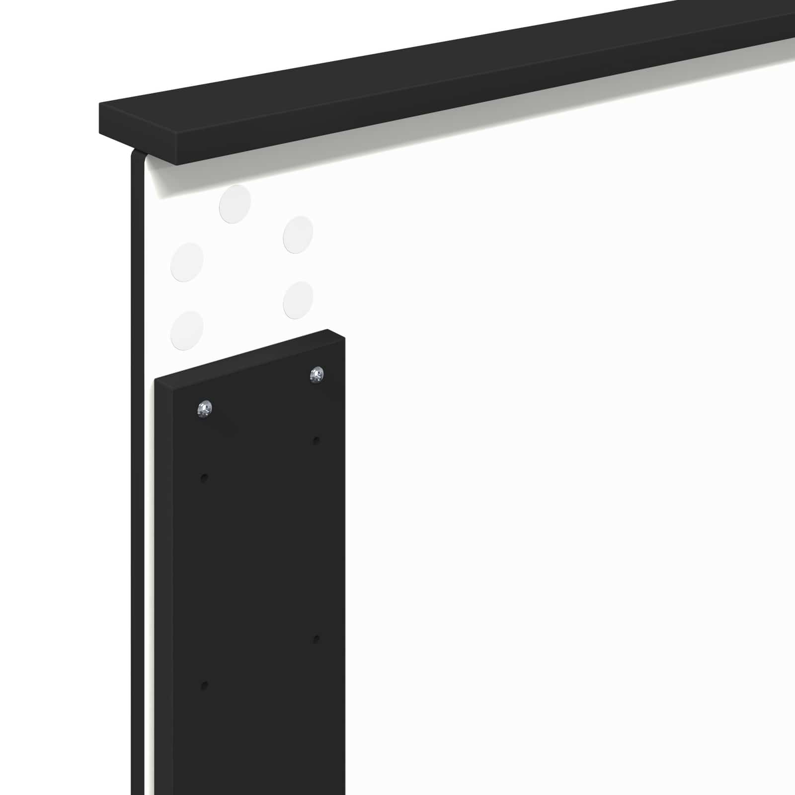 Krevetna konstrukcija Crna 90 x 200 cm Čvrsto borovo drvo