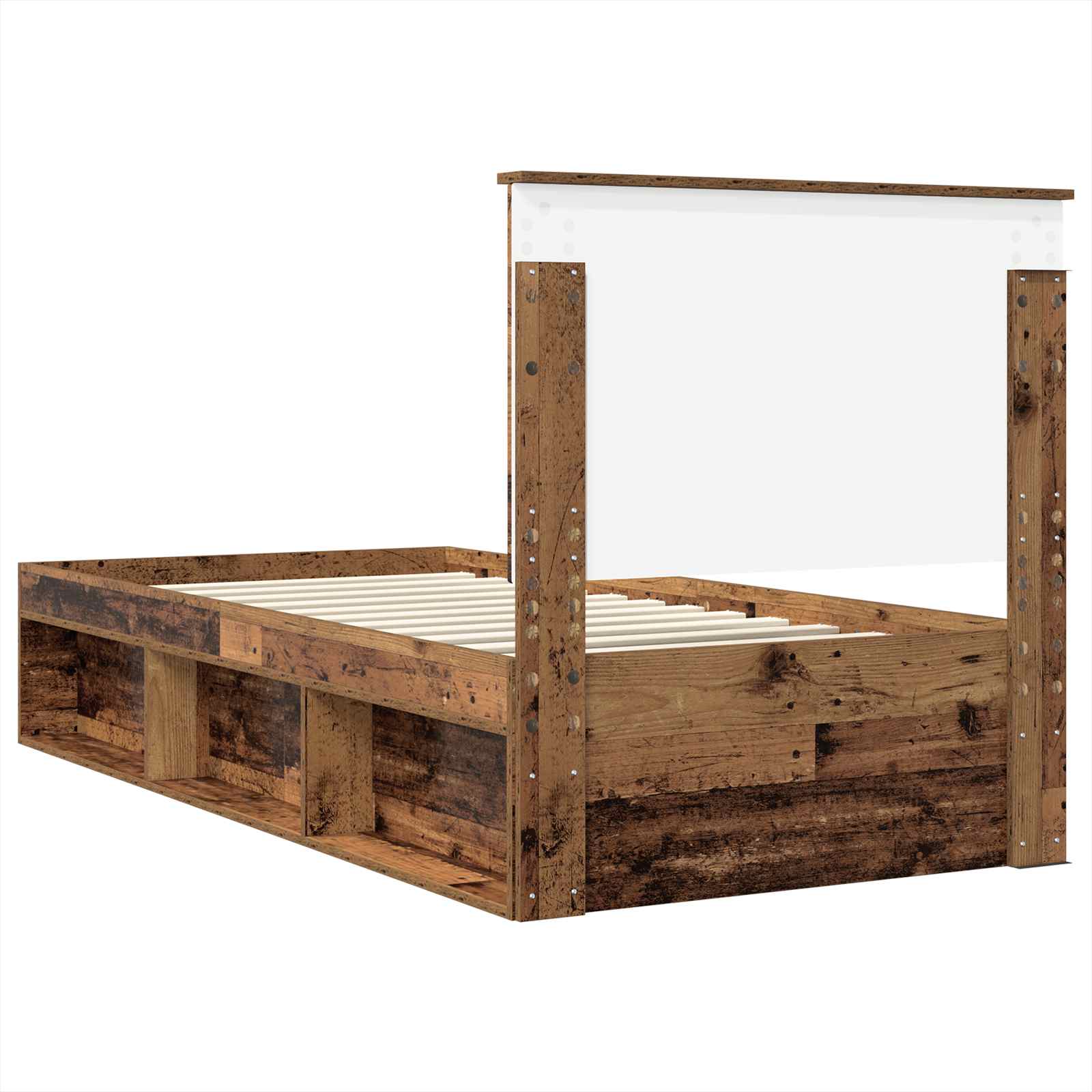 Krevetna konstrukcija Staro drvo 90 x 200 cm Čvrsto borovo drvo