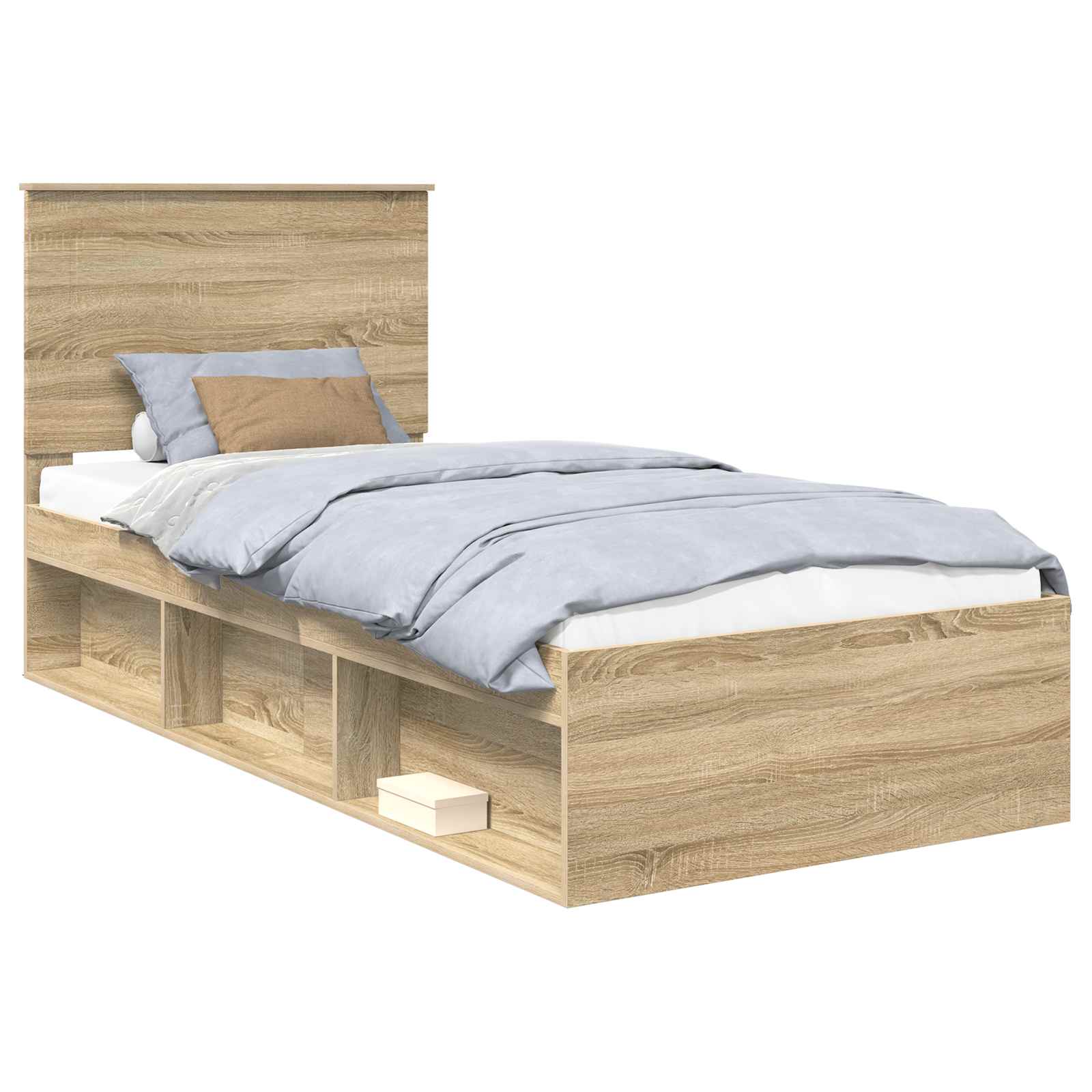 Krevetna konstrukcija s uzglavljem Sonoma hrast 75 x 190 cm