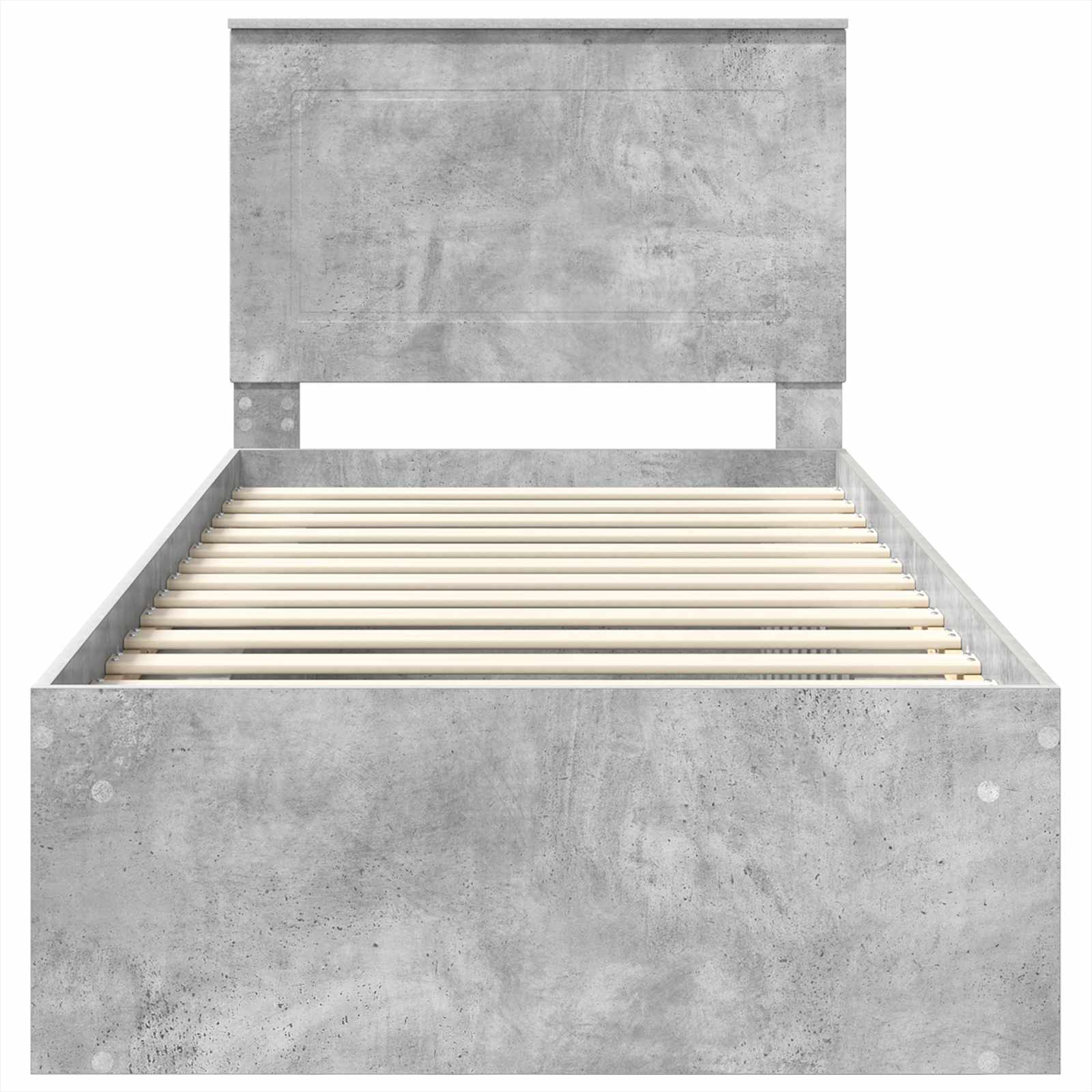 Krevetna konstrukcija s uzglavljem Betonska siva 75 x 190 cm