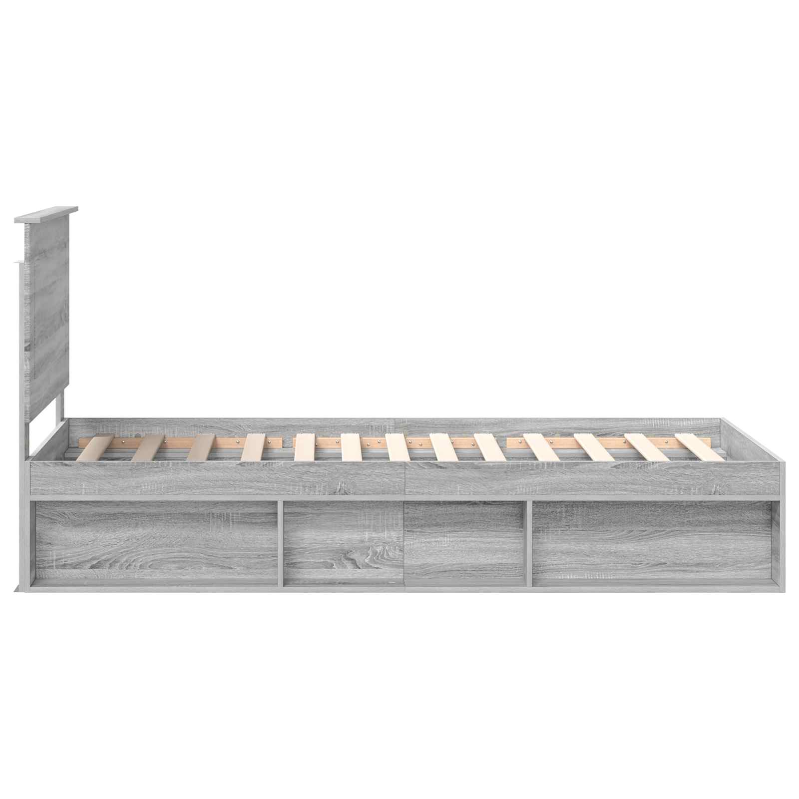Krevetna konstrukcija s uzglavljem Siva Sonoma 75 x 190 cm