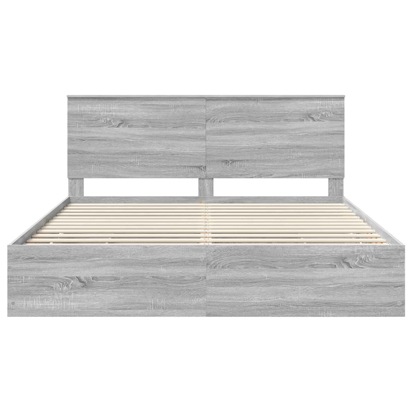 Krevetna konstrukcija Siva Sonoma 200 x 200 cm Inženjersko Drvo