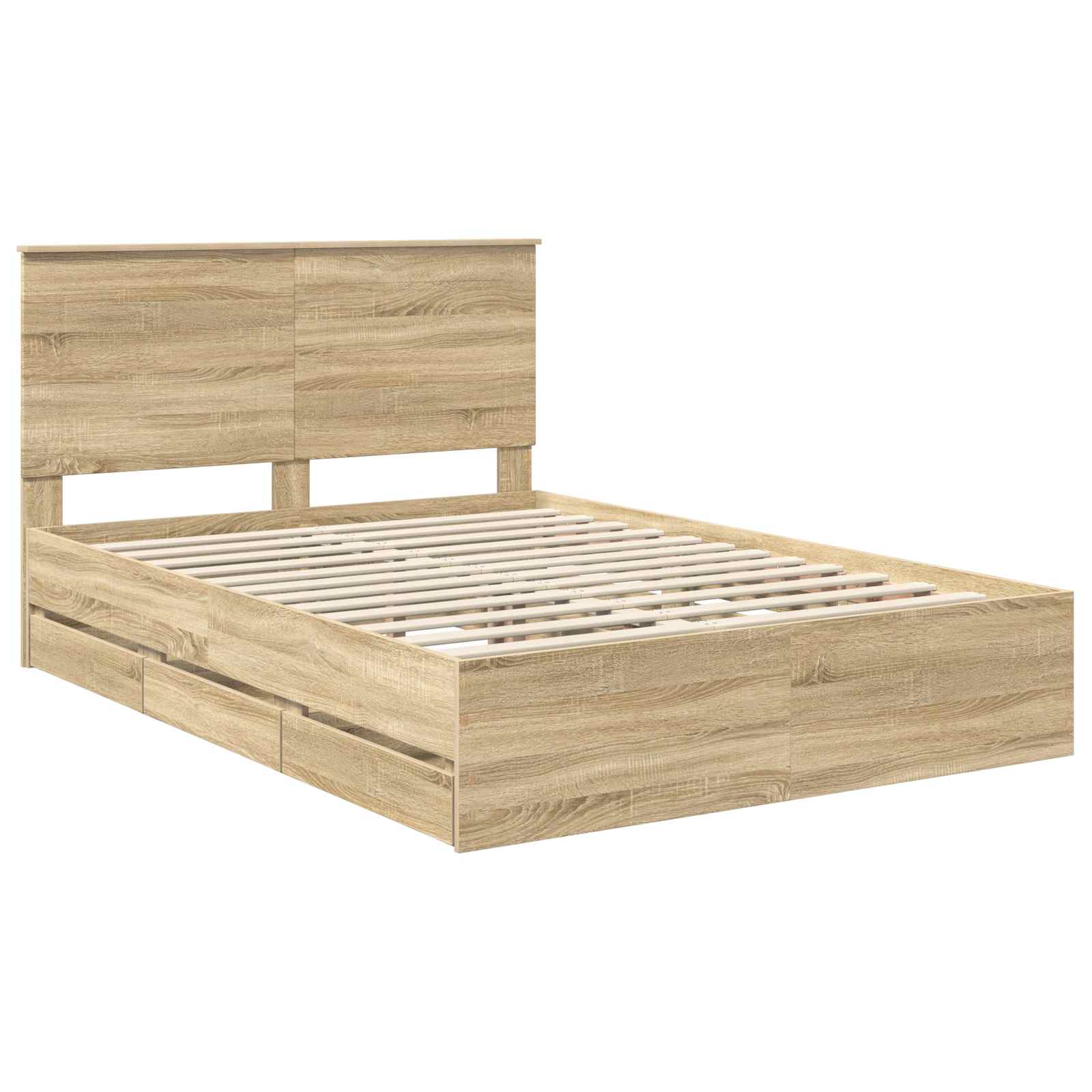 Krevetna konstrukcija s ladicama Sonoma hrast 150 x 200 cm