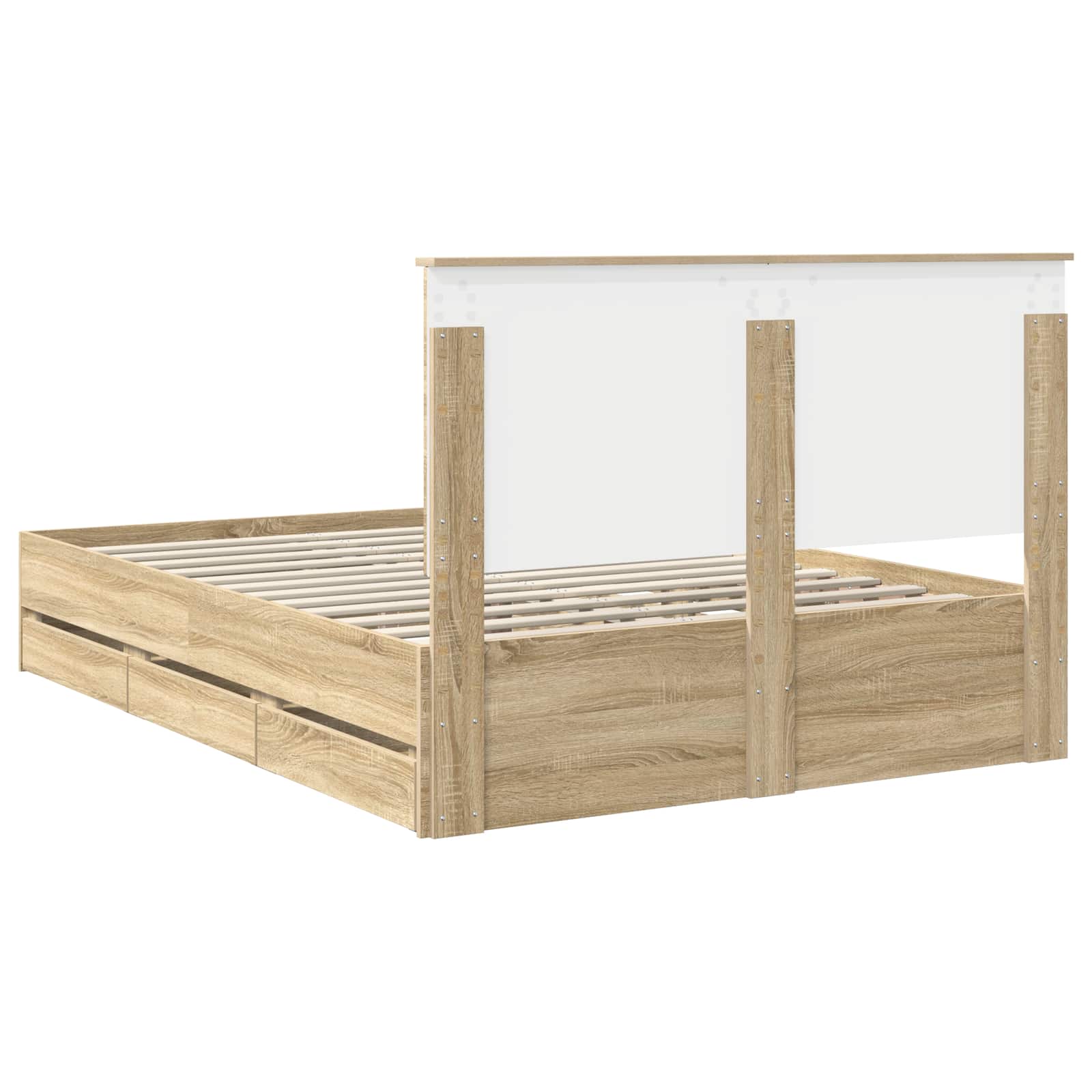 Krevetna konstrukcija s ladicama Sonoma hrast 150 x 200 cm