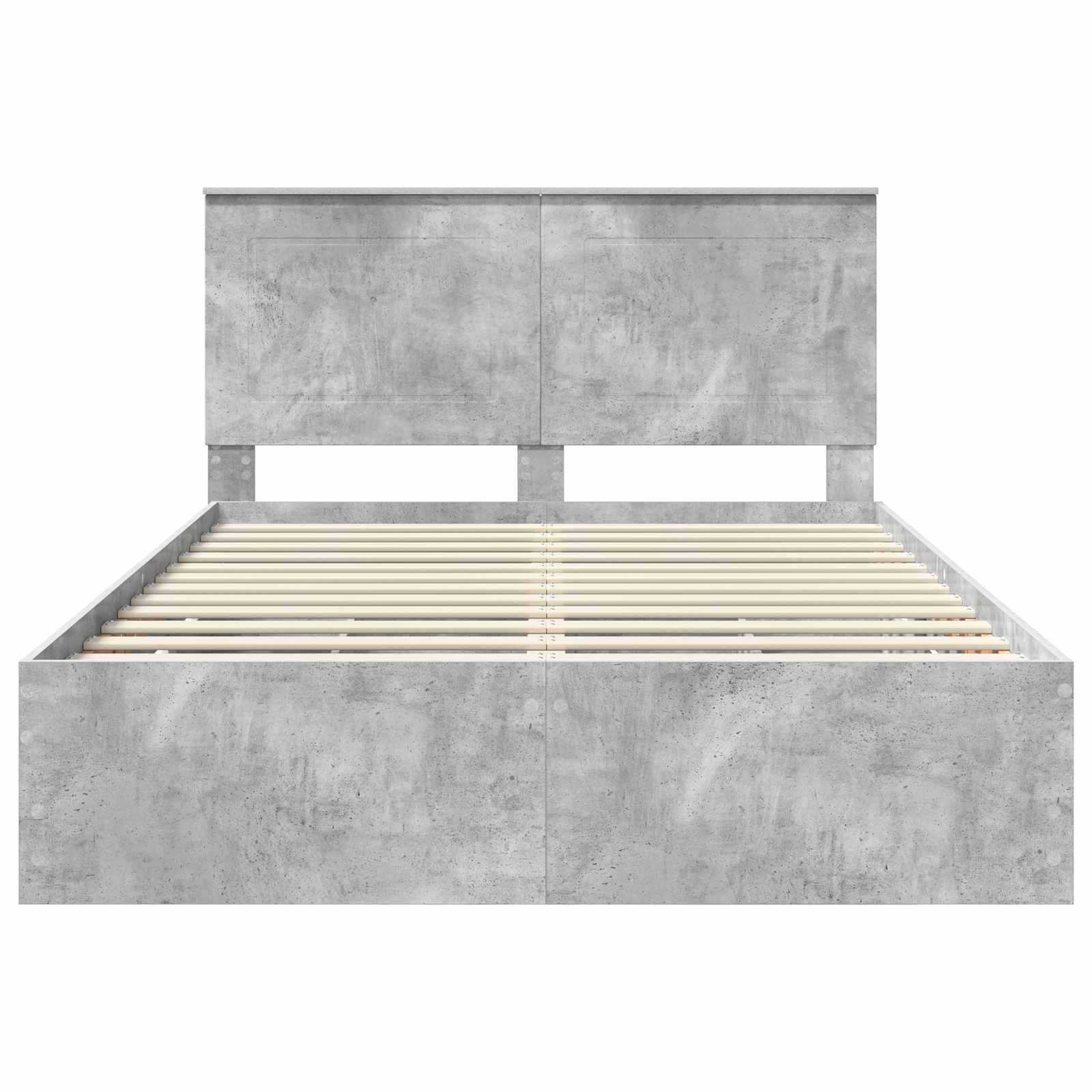 Krevetna konstrukcija s ladicama Betonski sivi 150 x 200 cm