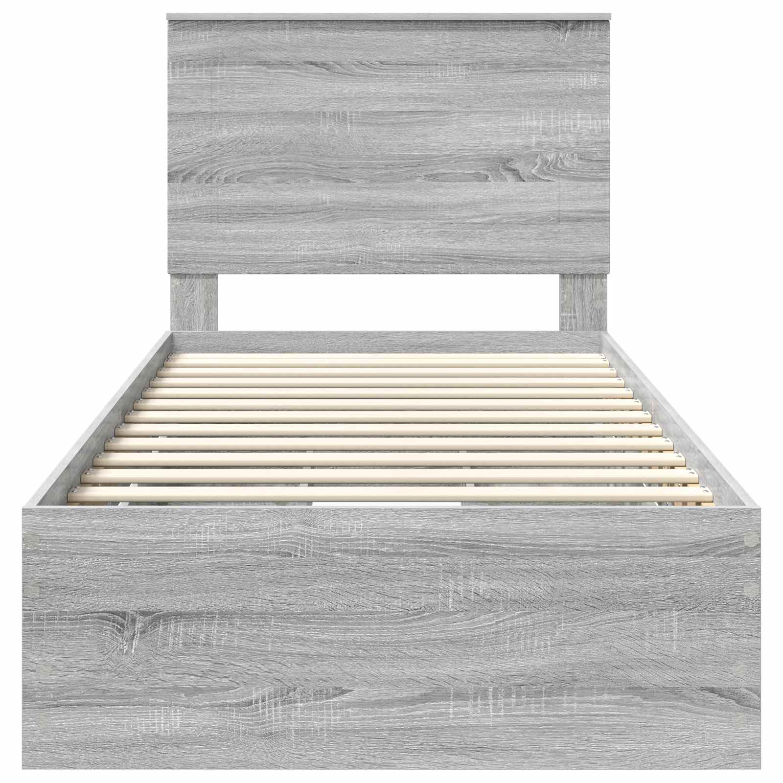 Krevetna konstrukcija Siva Sonoma 90 x 200 cm Inženjersko Drvo