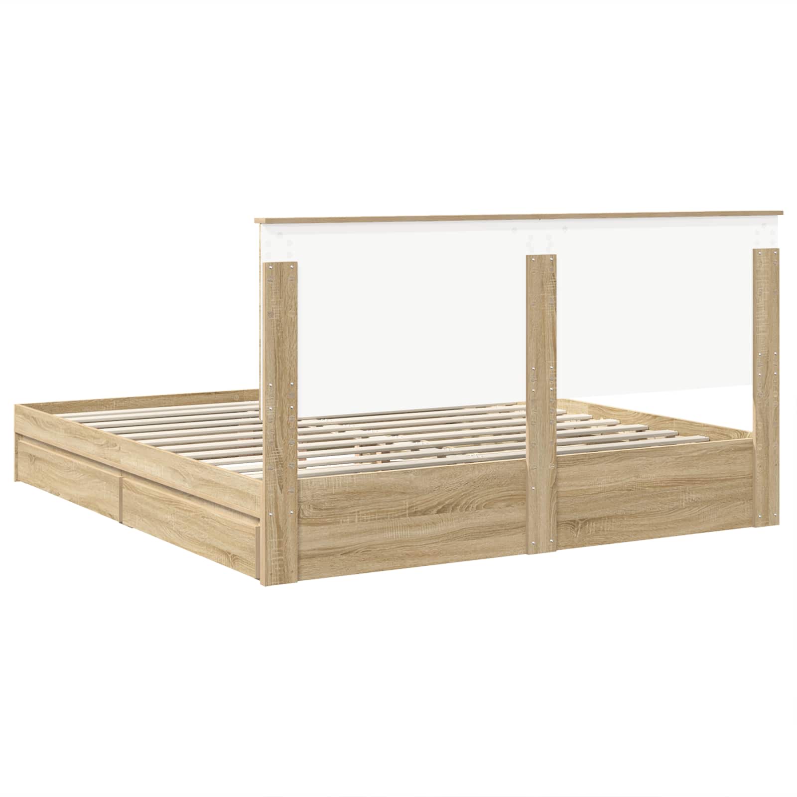 Krevet s od storage Sonoma hrast 180 x 200 cm Konstruirano drvo