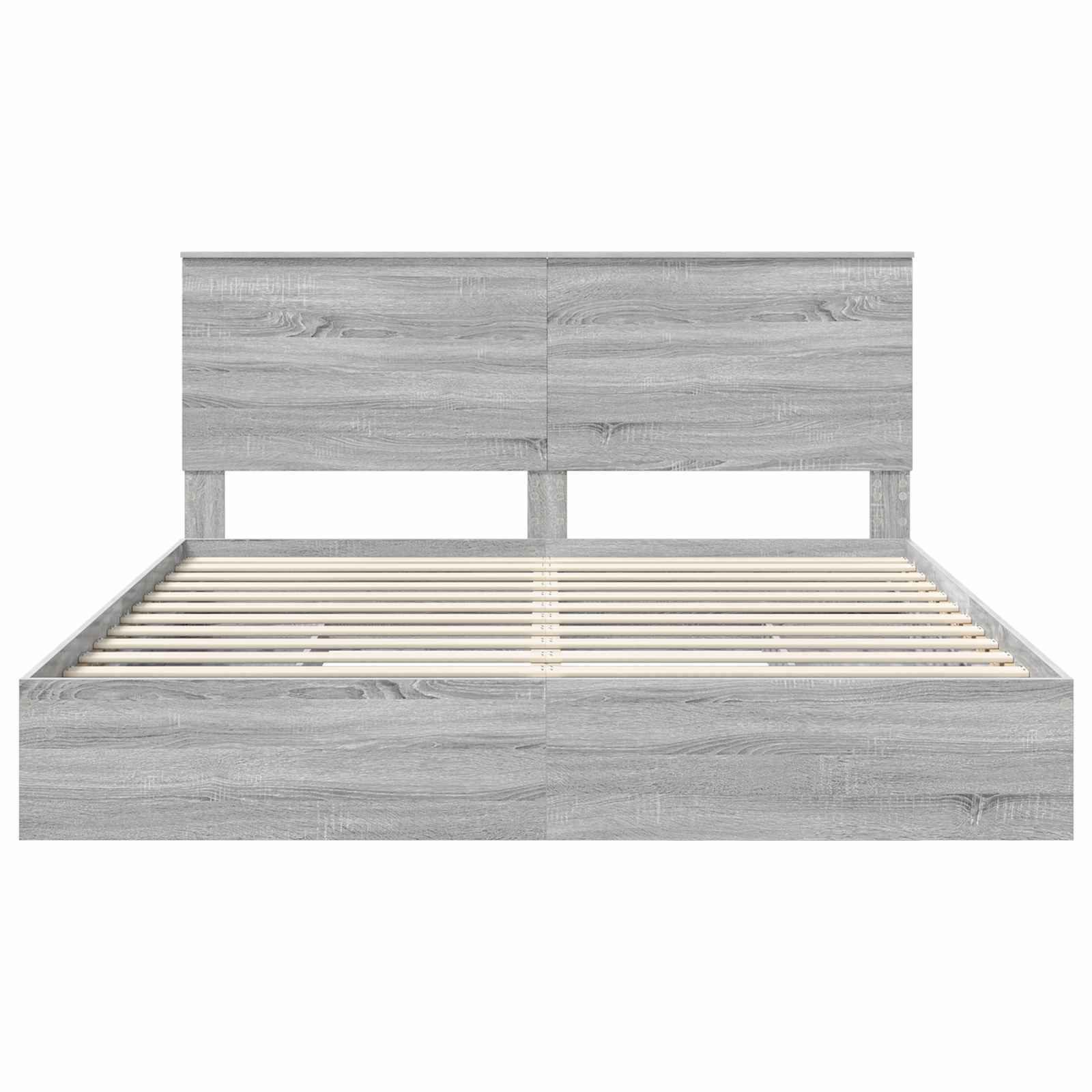 Krevet s od storage Siva Sonoma 180 x 200 cm Konstruirano drvo