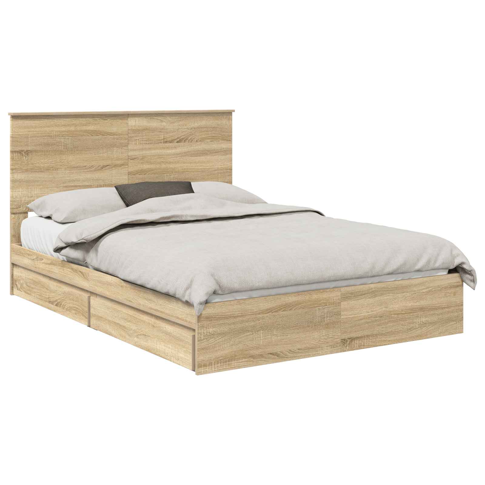 Krevet s od storage Sonoma hrast 150 x 200 cm Konstruirano drvo