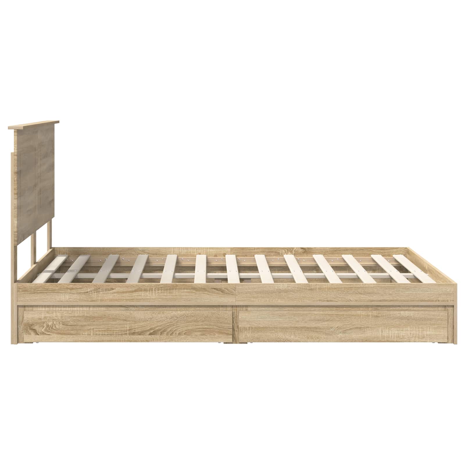 Krevet s od storage Sonoma hrast 150 x 200 cm Konstruirano drvo