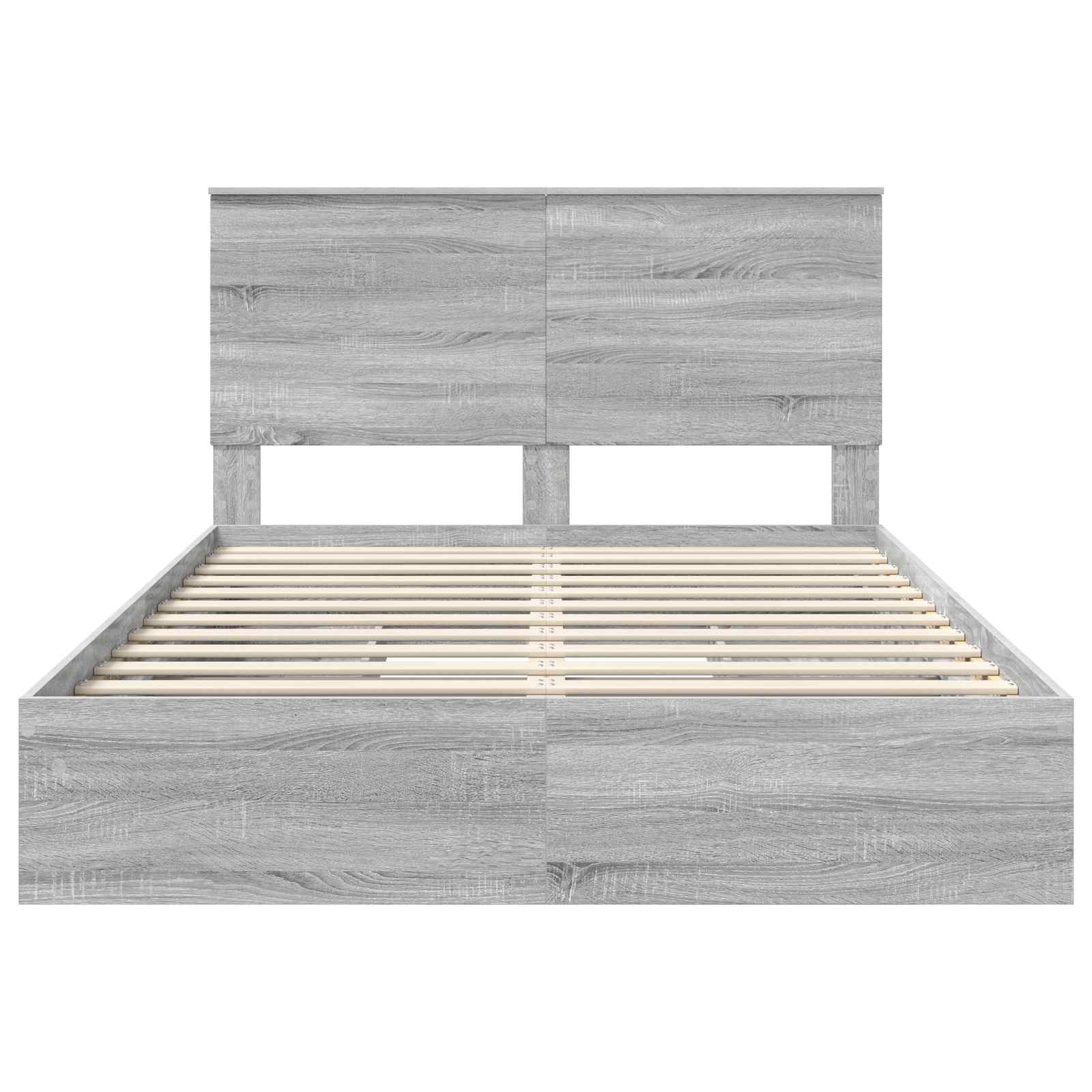 Krevet s od storage Siva Sonoma 150 x 200 cm Konstruirano drvo