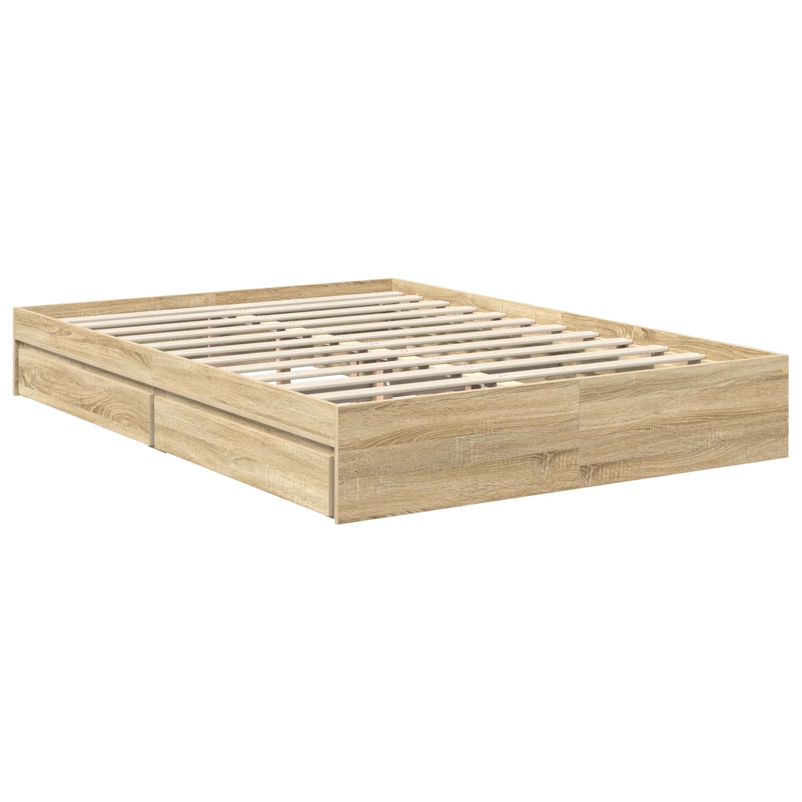 Krevet s od storage Sonoma hrast 140 x 190 cm Konstruirano drvo