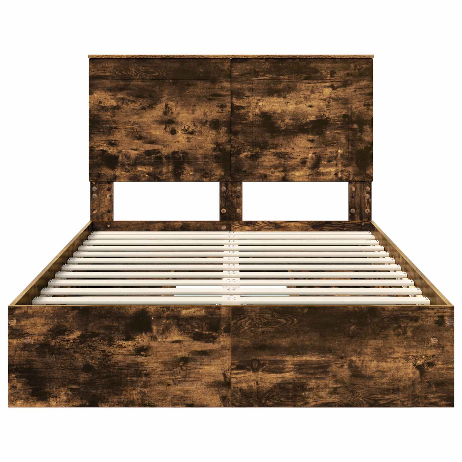 Krevet s od storage s uzglavljem Dimljeni hrast 135 x 190 cm