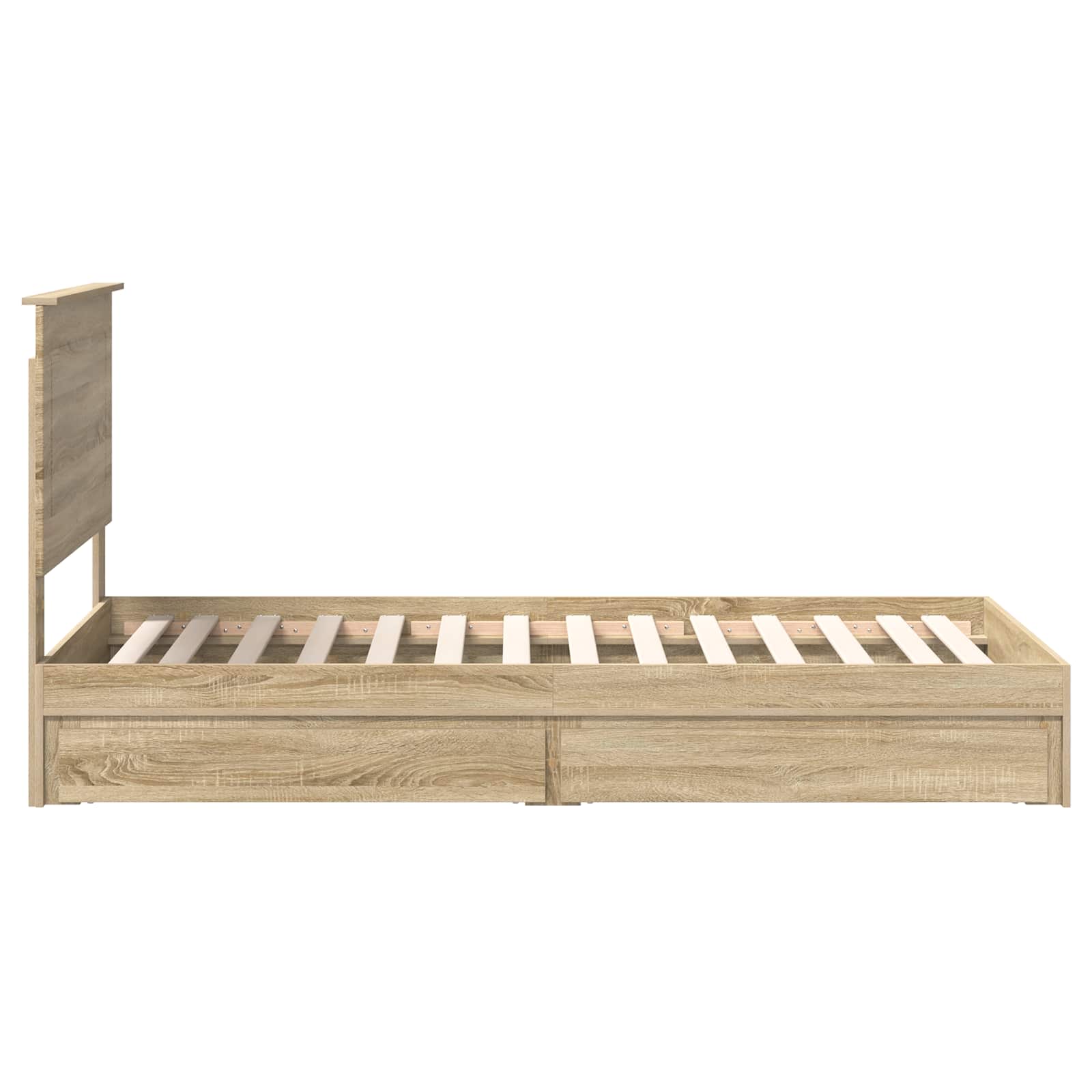 Krevet s od storage Sonoma hrast 100 x 200 cm Konstruirano drvo