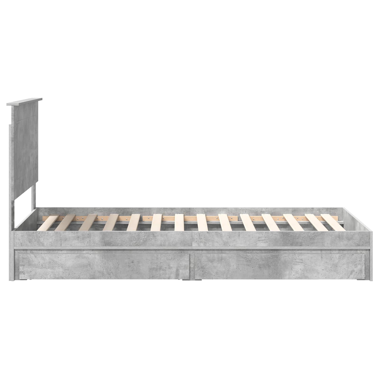 Krevet s od storage s uzglavljem Betonski sivi 100 x 200 cm