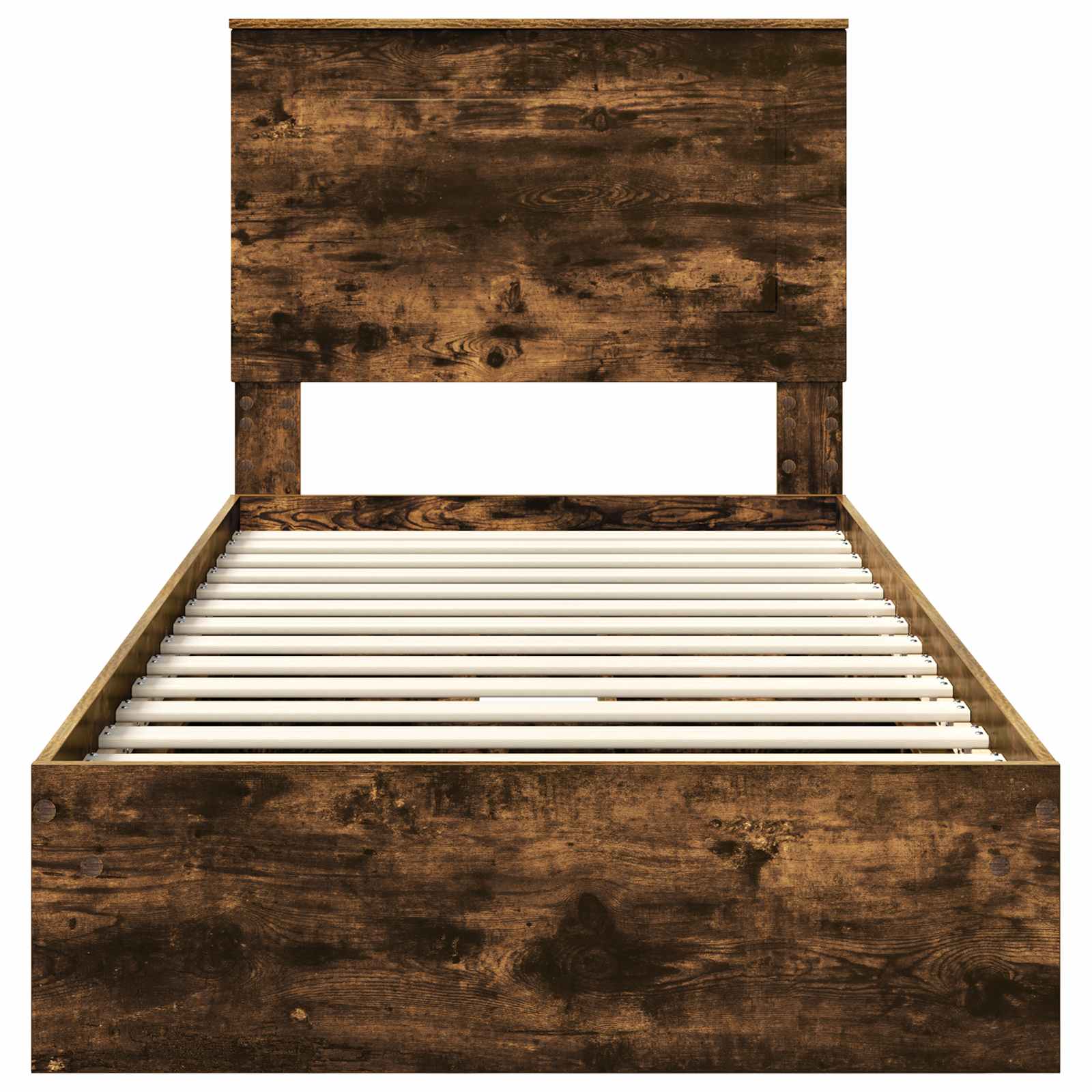 Krevet s od storage s ladicama Dimljeni hrast 100 x 200 cm