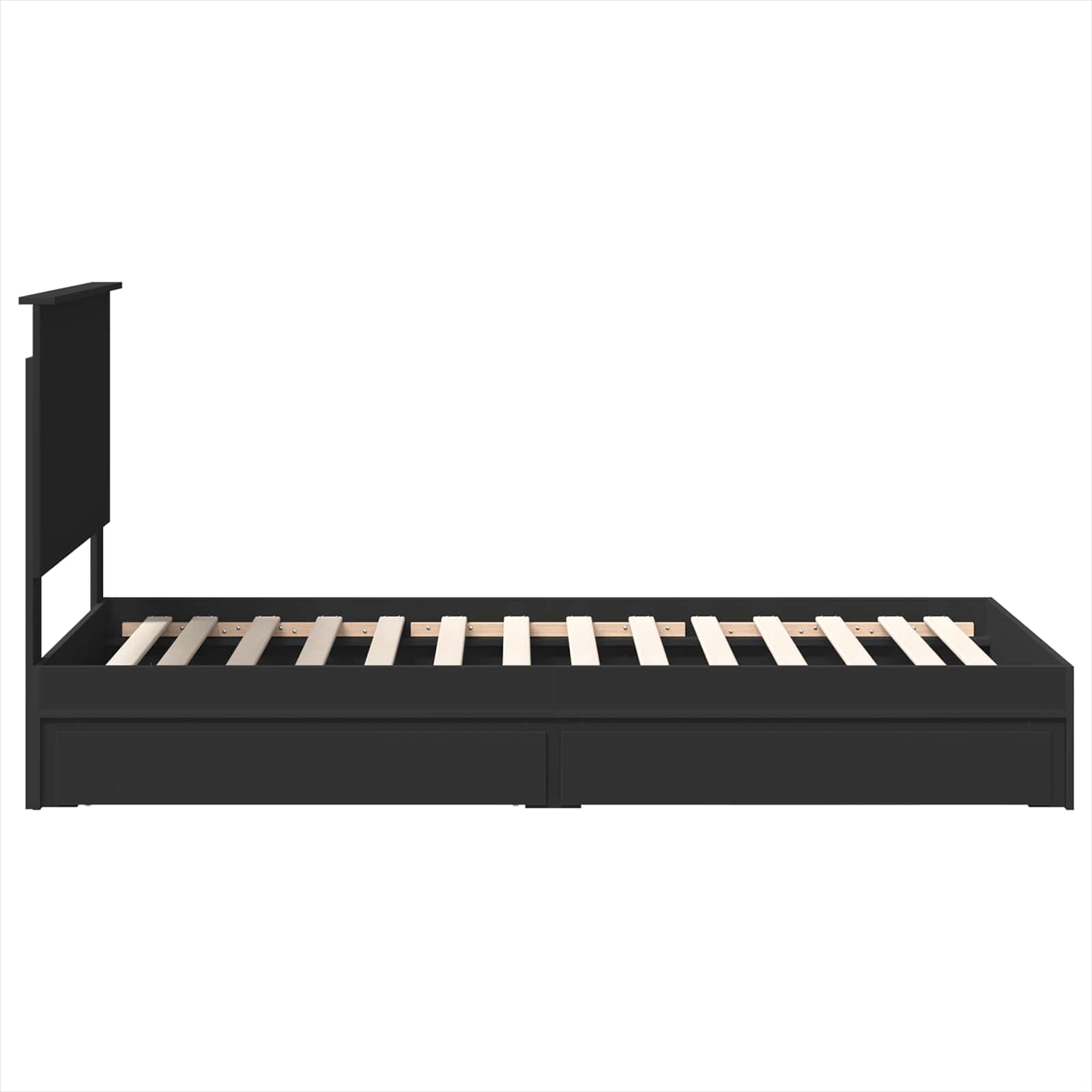 Krevet s od storage Crna 90 x 190 cm Konstruirano drvo