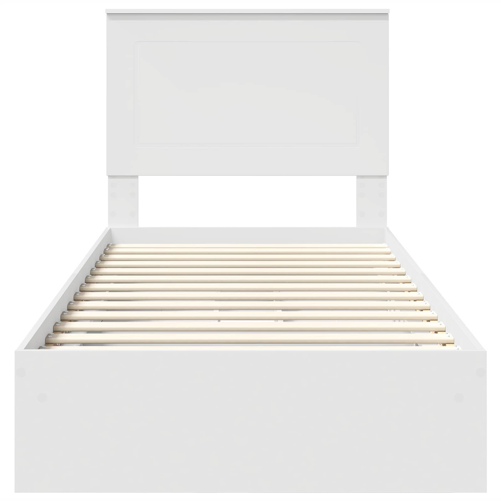 Krevet s od storage Bijelo 90 x 200 cm Konstruirano drvo