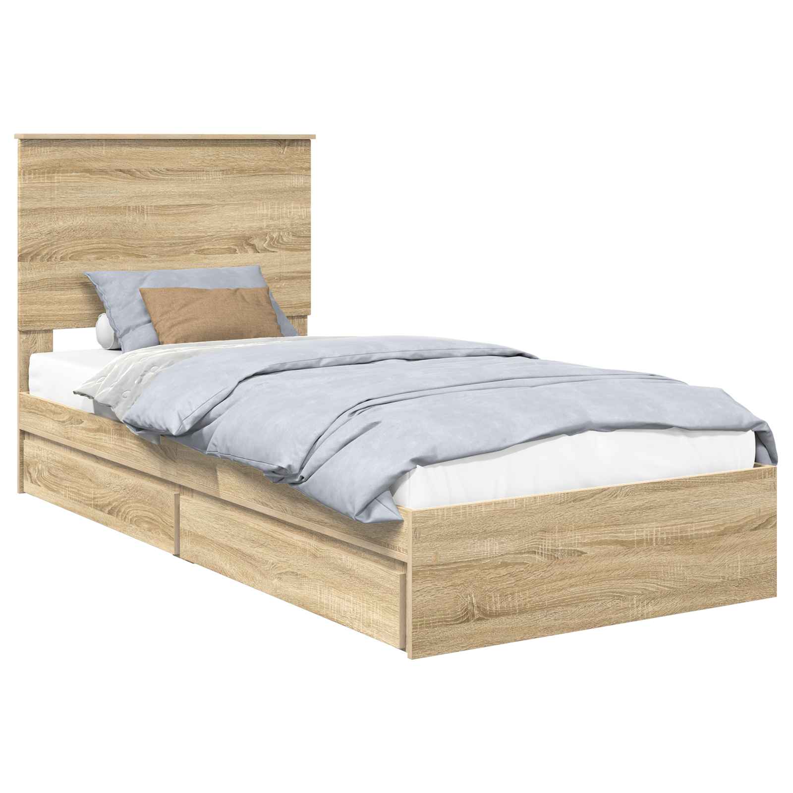 Krevet s od storage Sonoma hrast 90 x 200 cm Konstruirano drvo