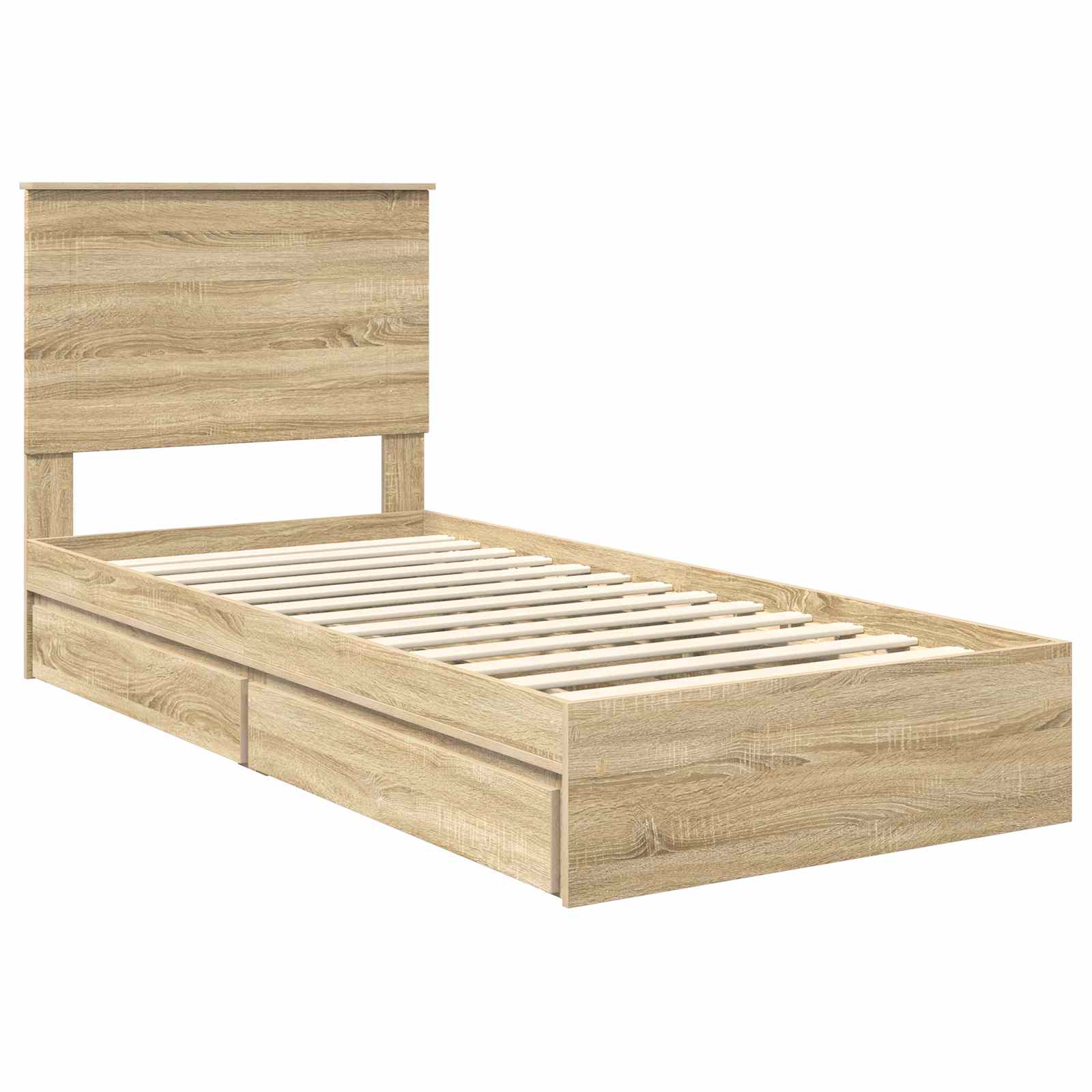 Krevet s od storage Sonoma hrast 90 x 200 cm Konstruirano drvo