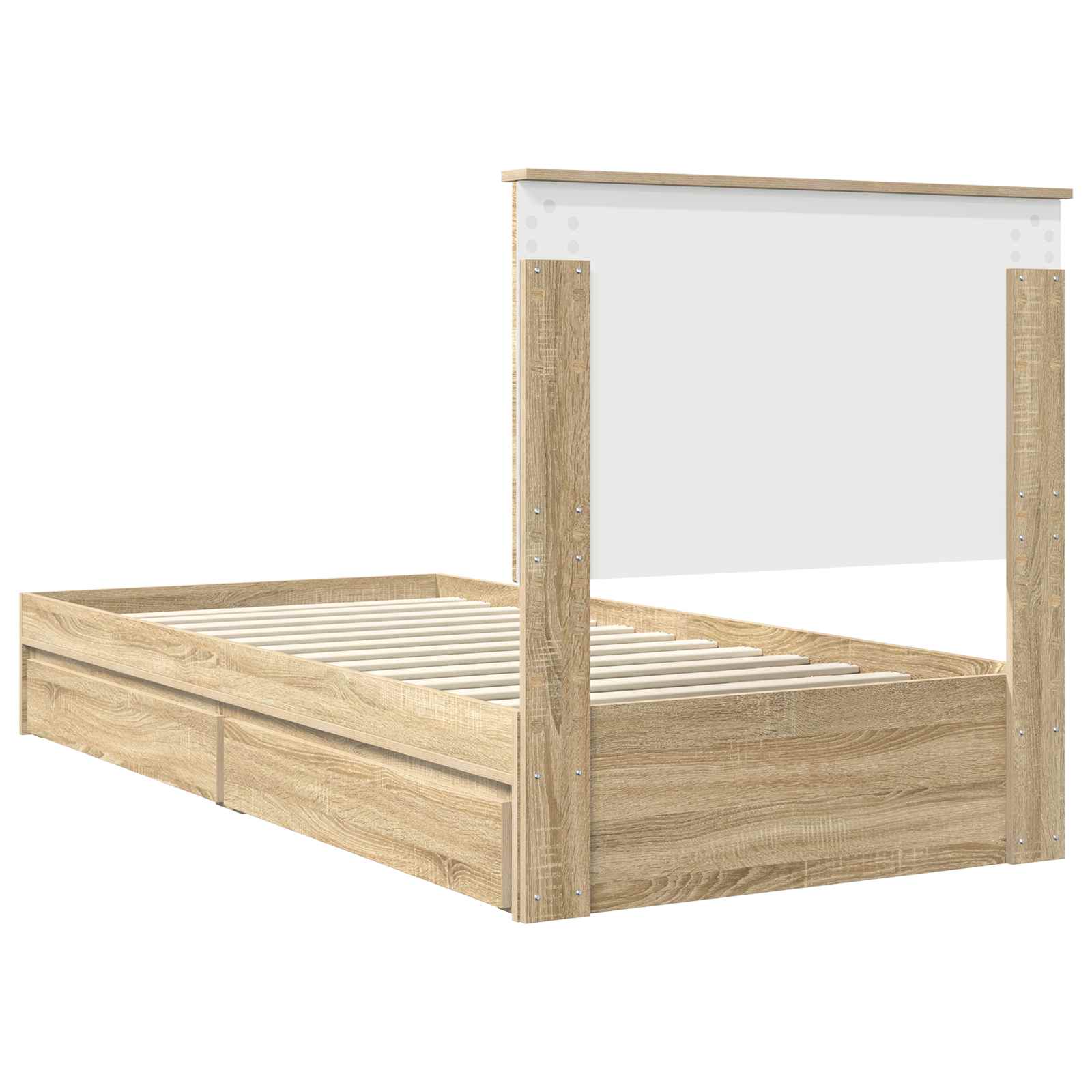 Krevet s od storage Sonoma hrast 90 x 200 cm Konstruirano drvo