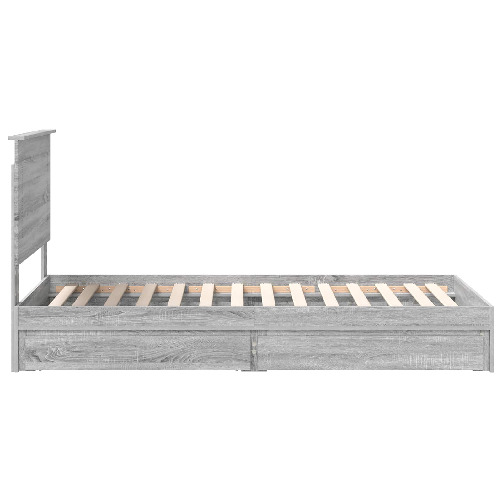 Krevet s od storage Siva Sonoma 90 x 200 cm Konstruirano drvo