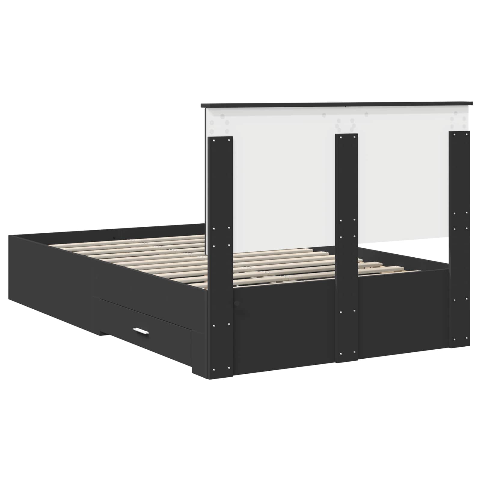 Krevetna konstrukcija Crna 135 x 190 cm Konstruirano drvo