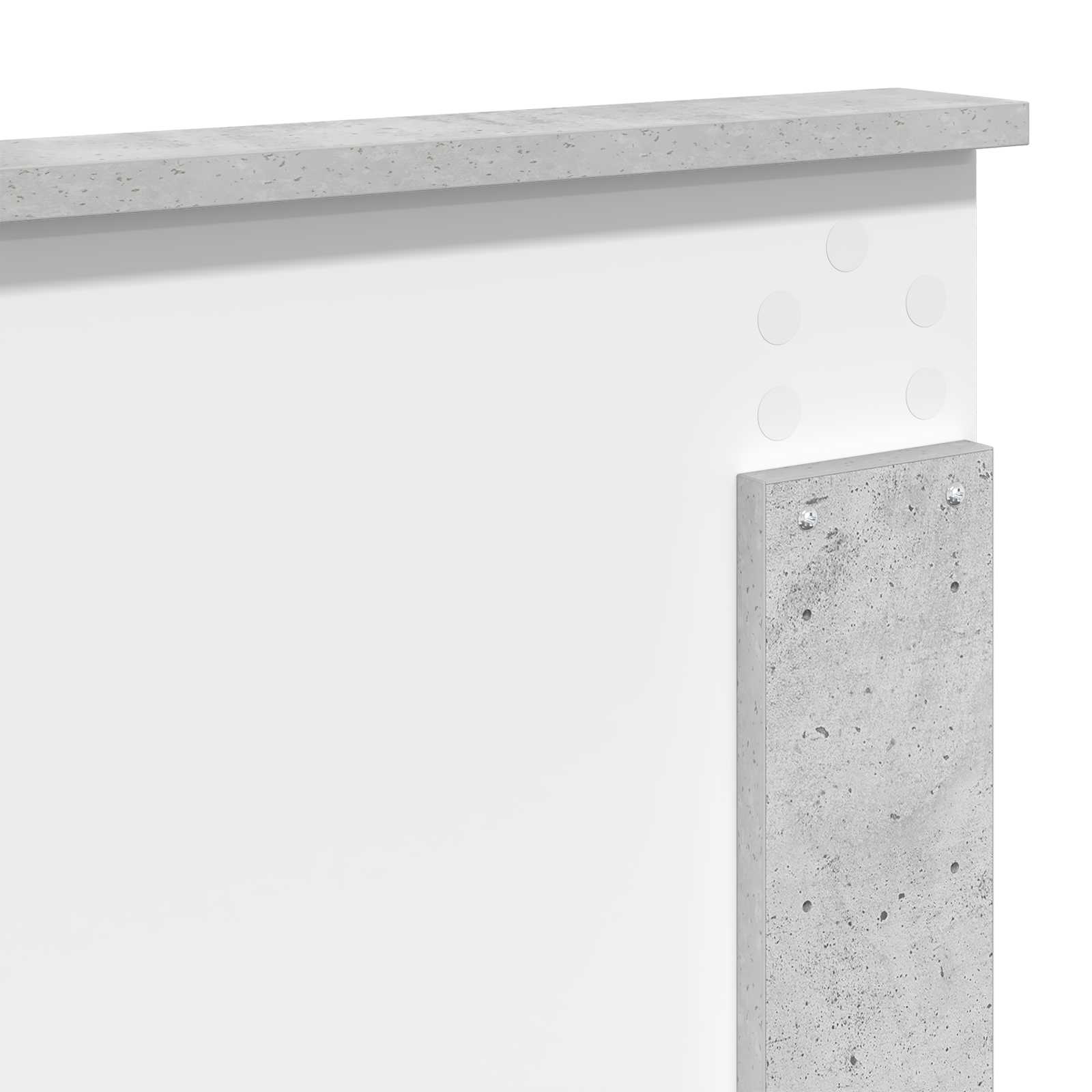 Krevetna konstrukcija s ladicama Betonski sivi 135 x 190 cm