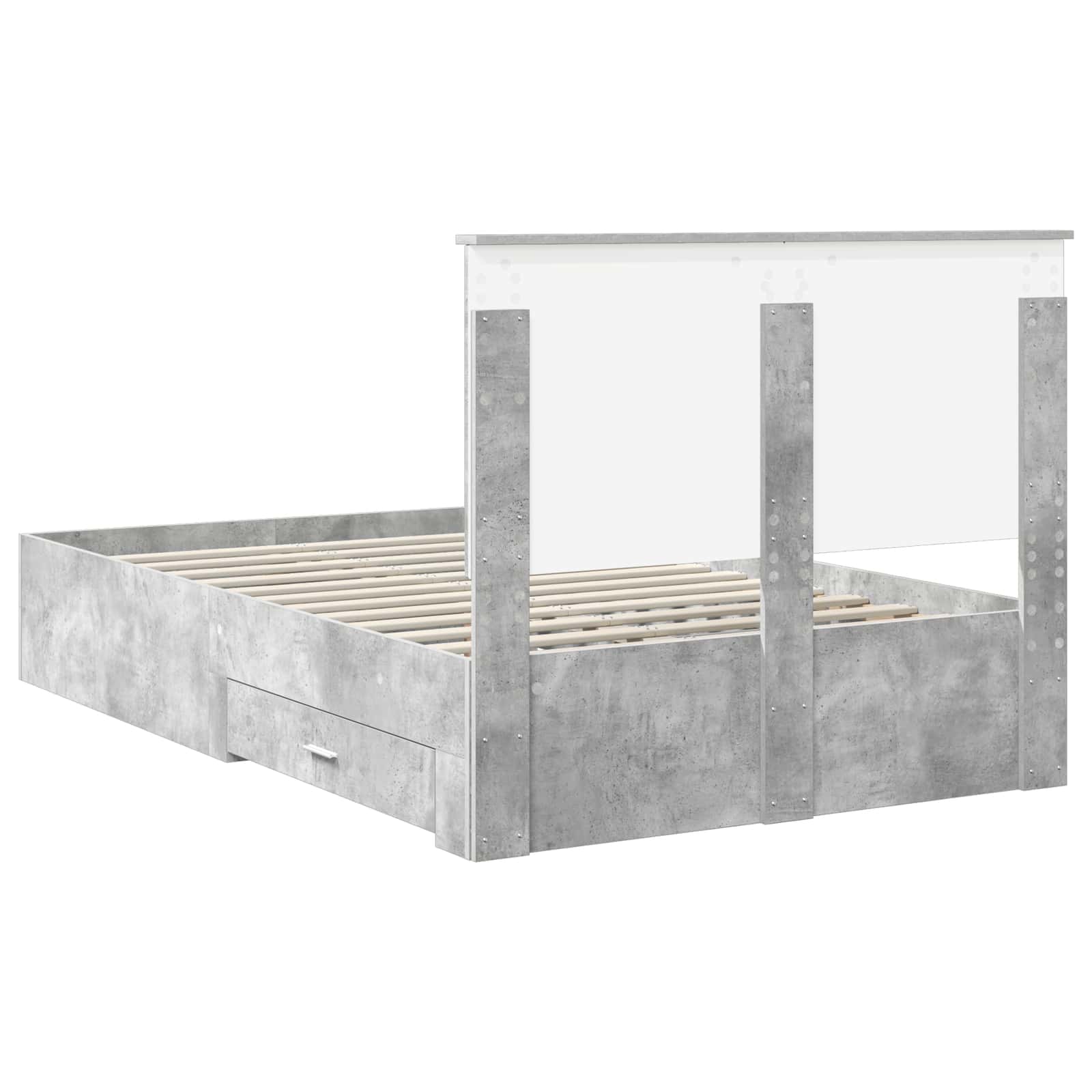 Krevetna konstrukcija s ladicama Betonski sivi 135 x 190 cm