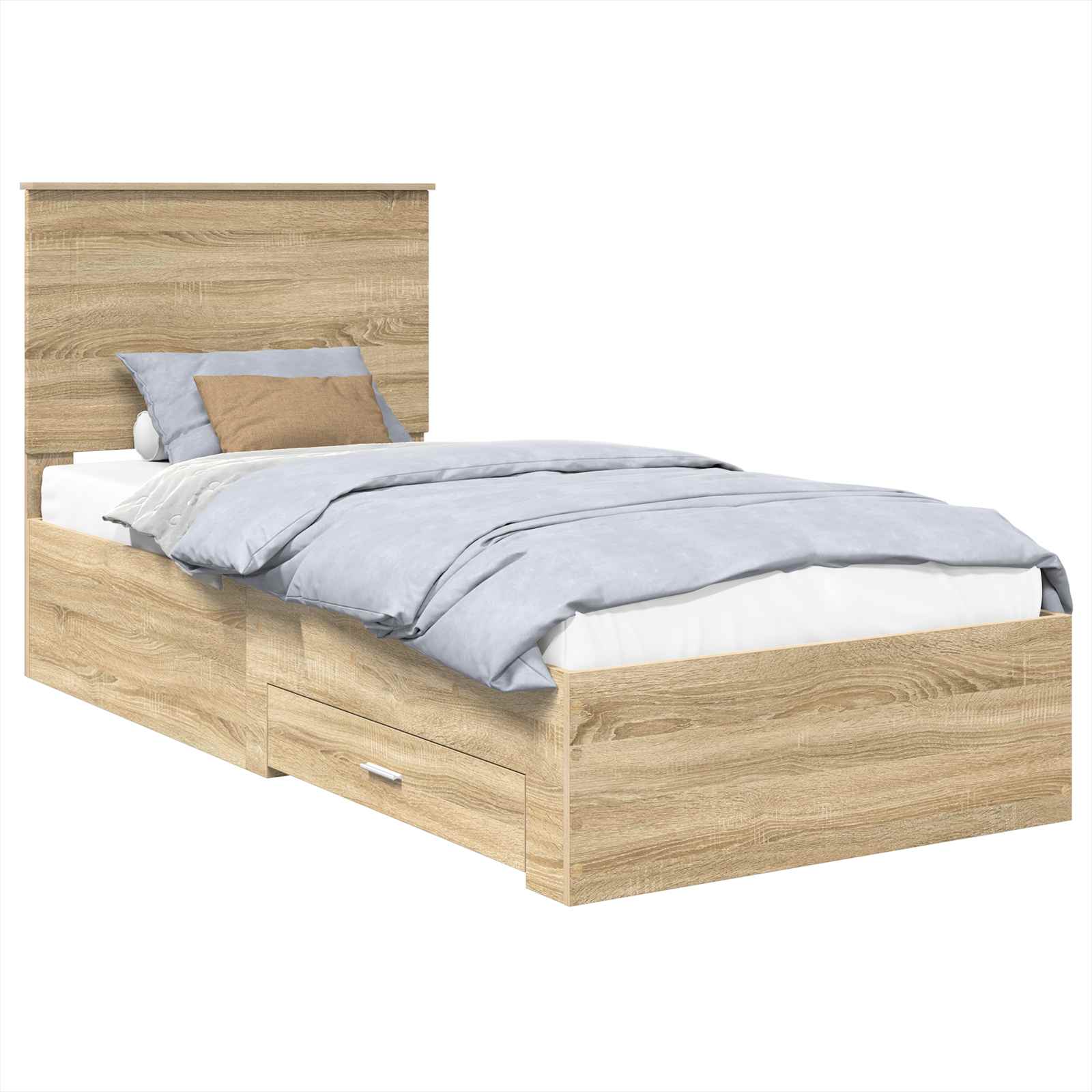 Krevetna konstrukcija s uzglavljem Sonoma hrast 100 x 200 cm