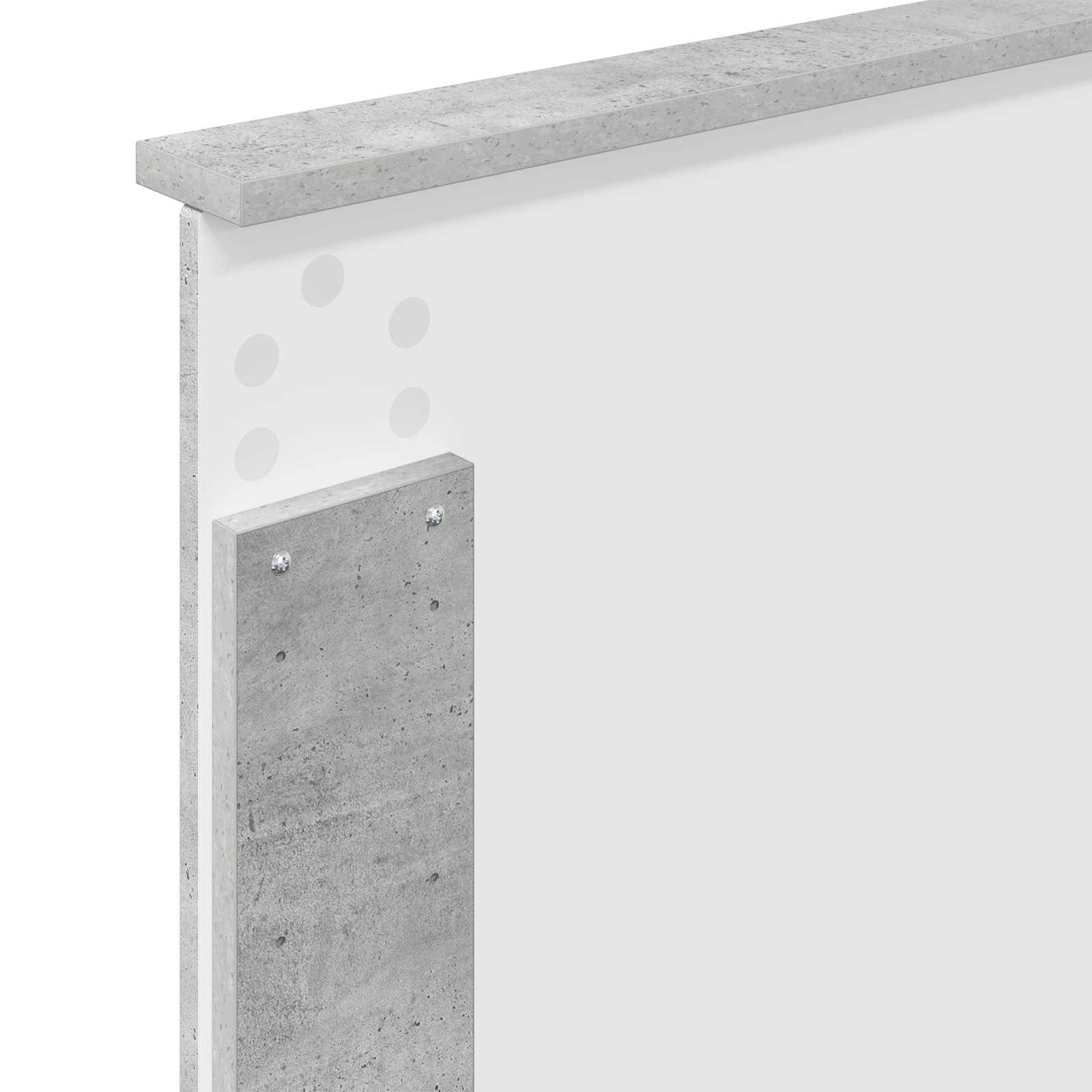 Krevetna konstrukcija s uzglavljem Betonski sivi 100 x 200 cm
