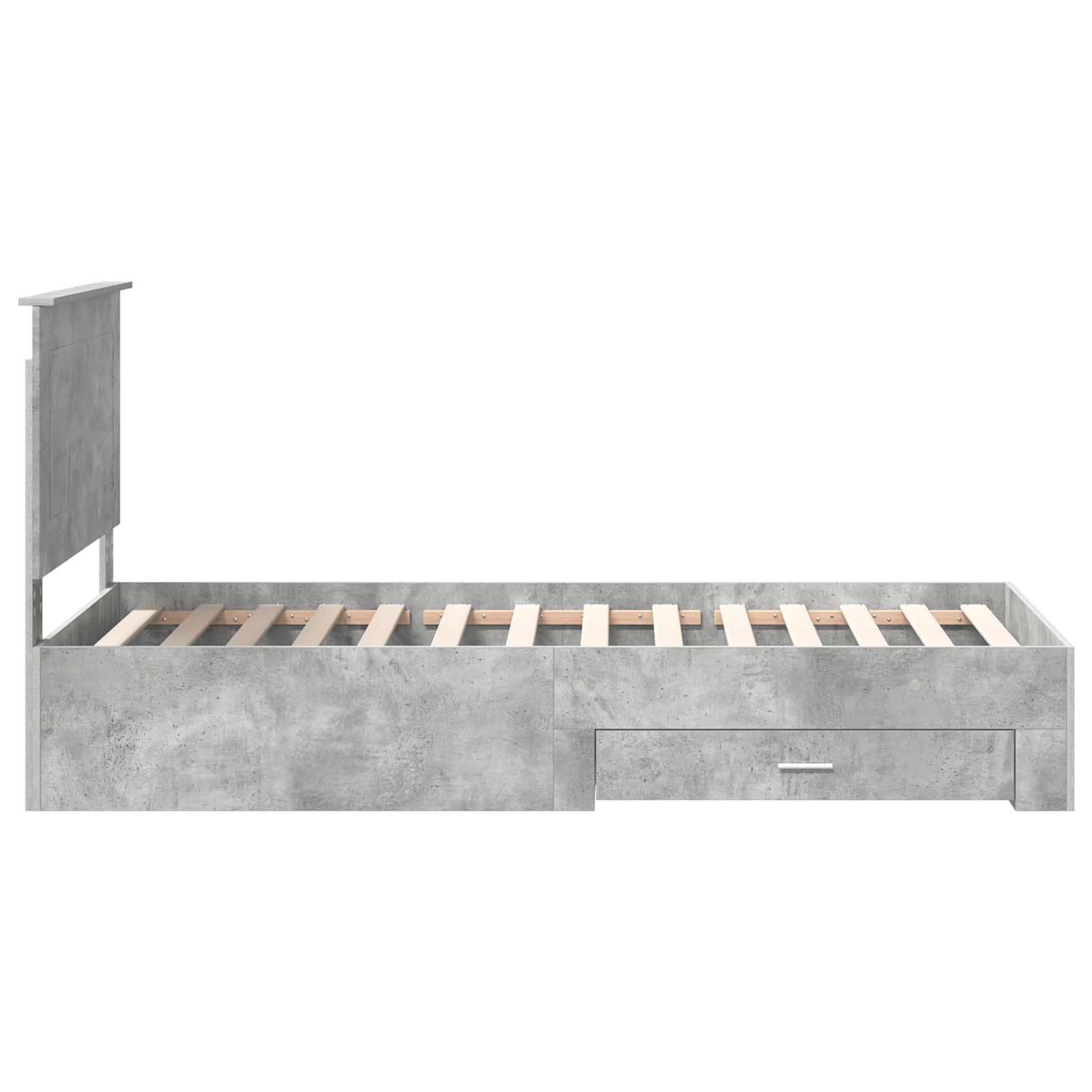 Krevetna konstrukcija s uzglavljem Betonski sivi 100 x 200 cm