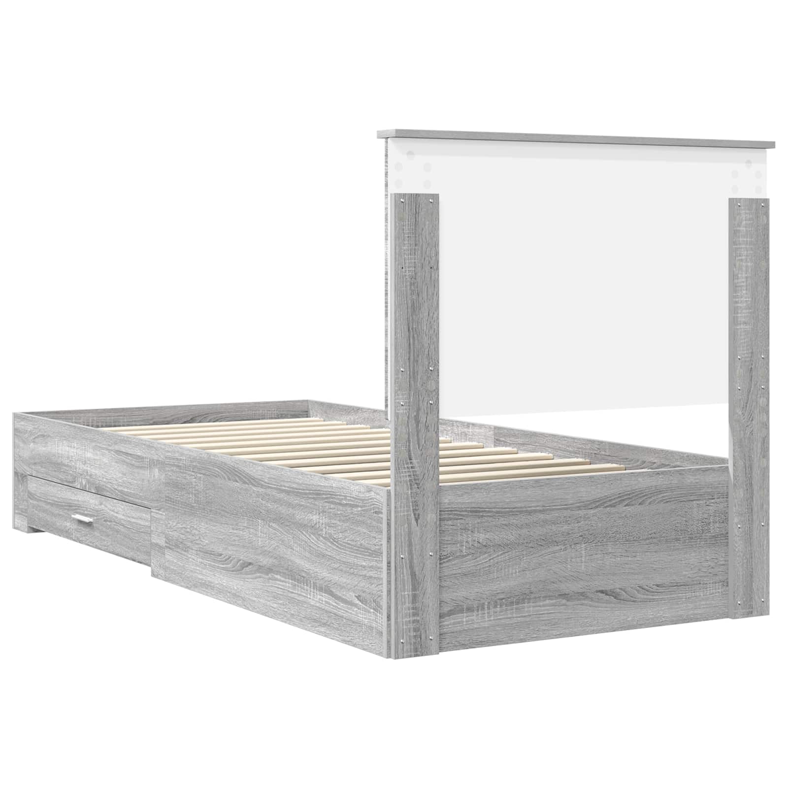 Krevetna konstrukcija Siva Sonoma 90 x 200 cm Konstruirano drvo